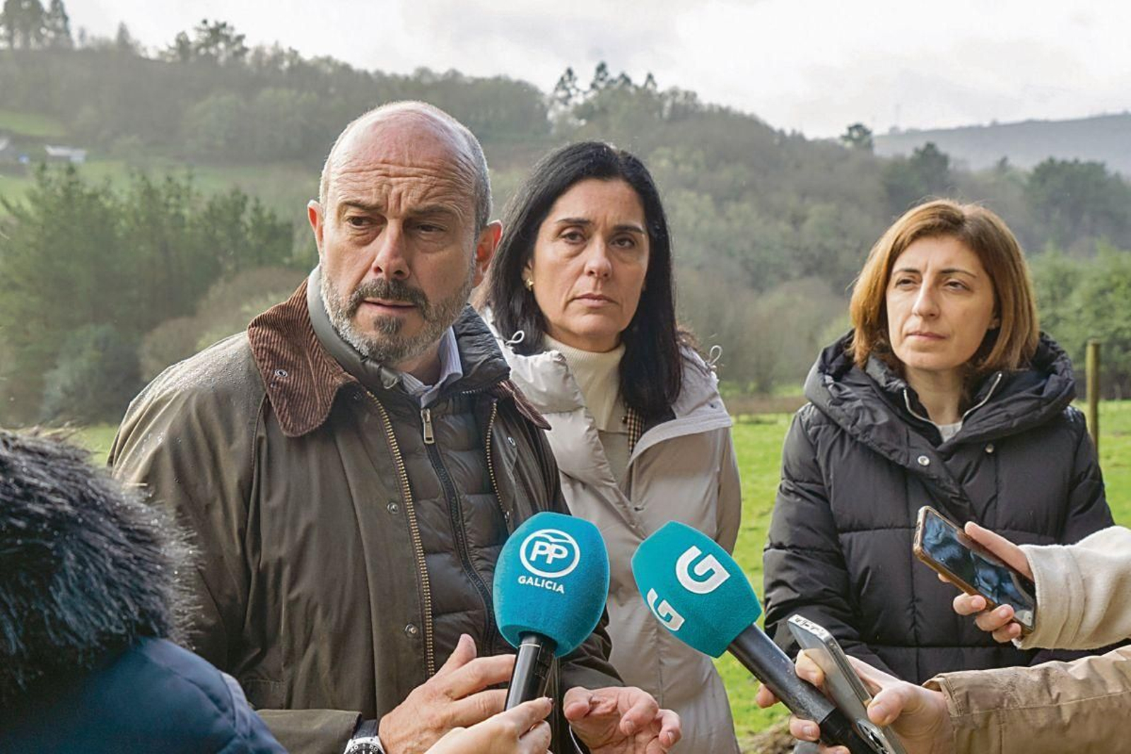 El vicesecretario de Coordinación Autonómica del PP, Pedro Rollán, ayer en Muras (Lugo).