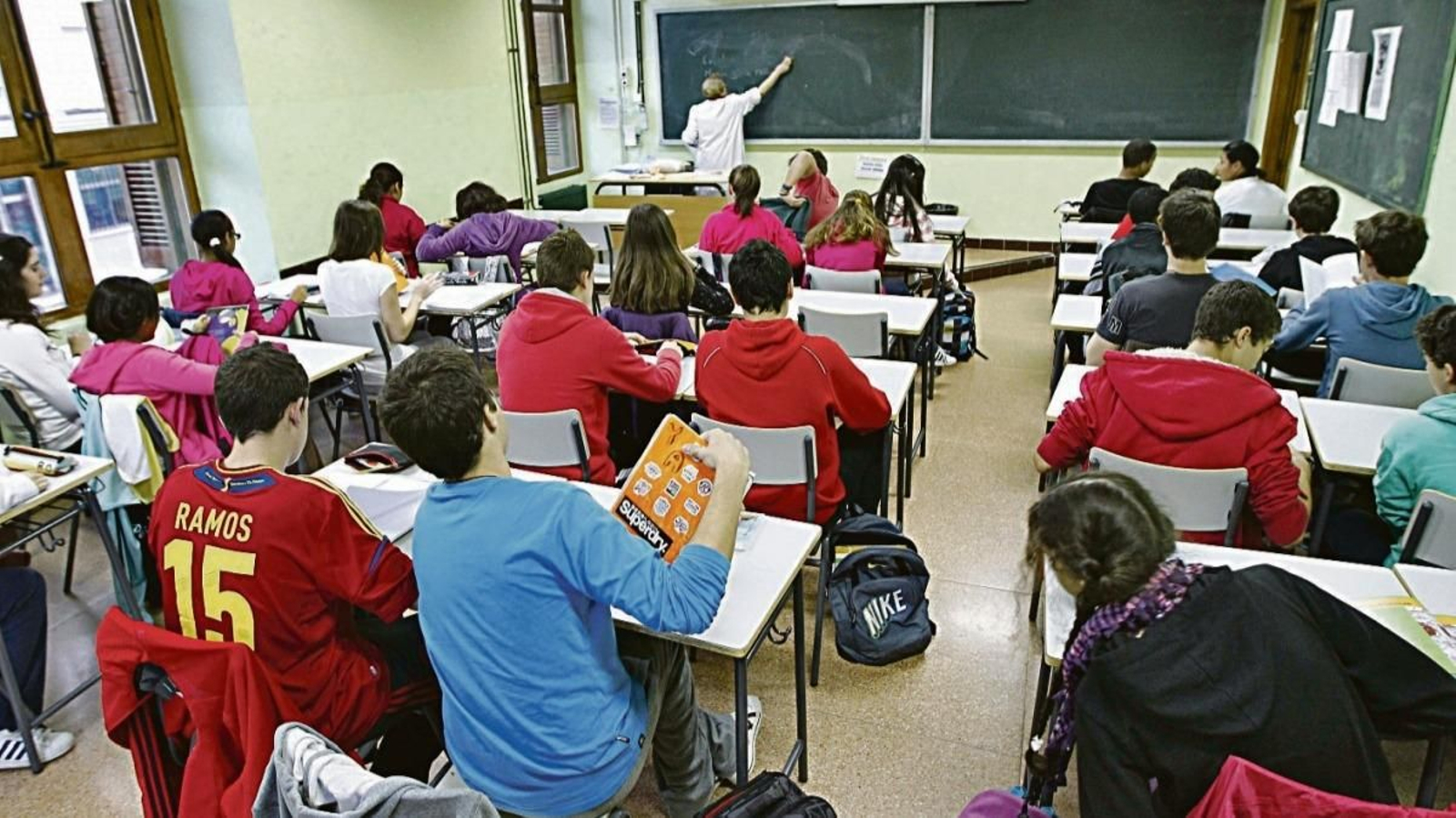 Alumnos de Secundaria, durante una clase.