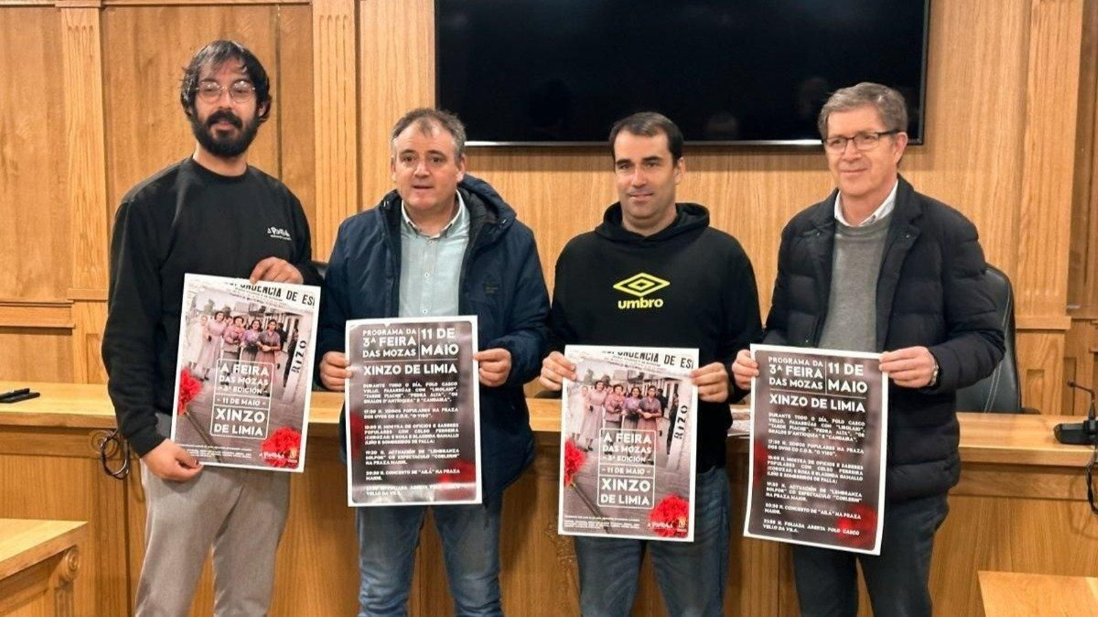 Iván Prado, Amador Díaz, Carlos Valle e Carlos Gómez, na presentación.