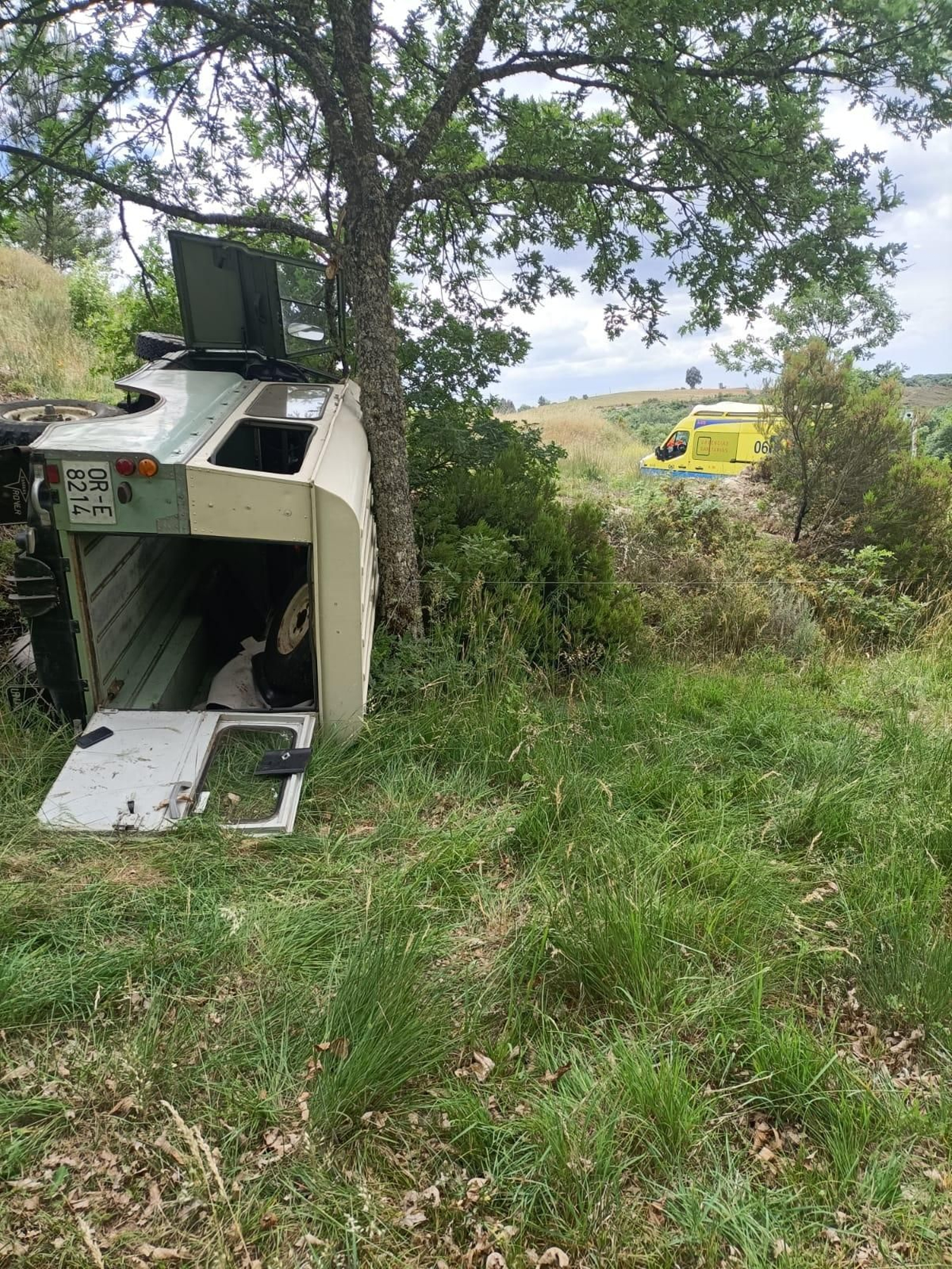 Imágenes del accidente en A Gudiña