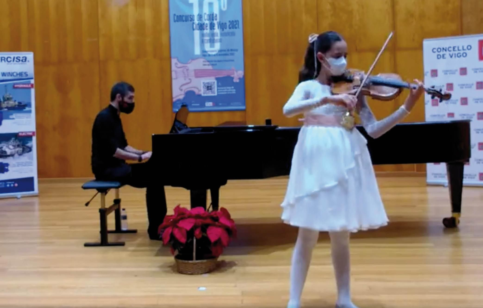 La actuación de Irene Arriaza, ganadora ex-aequo en la categoría A de violín.