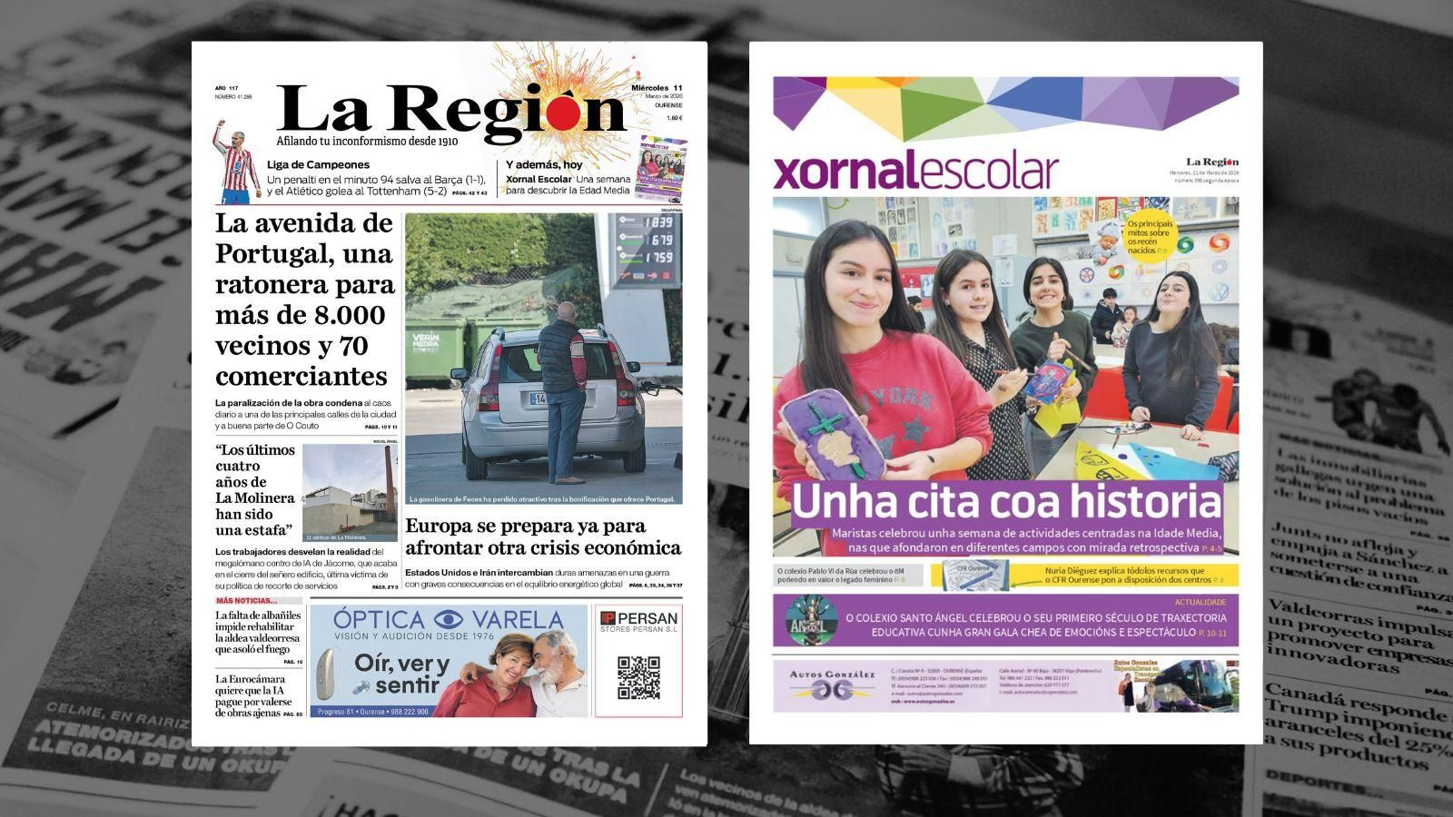 La portada de La Región.