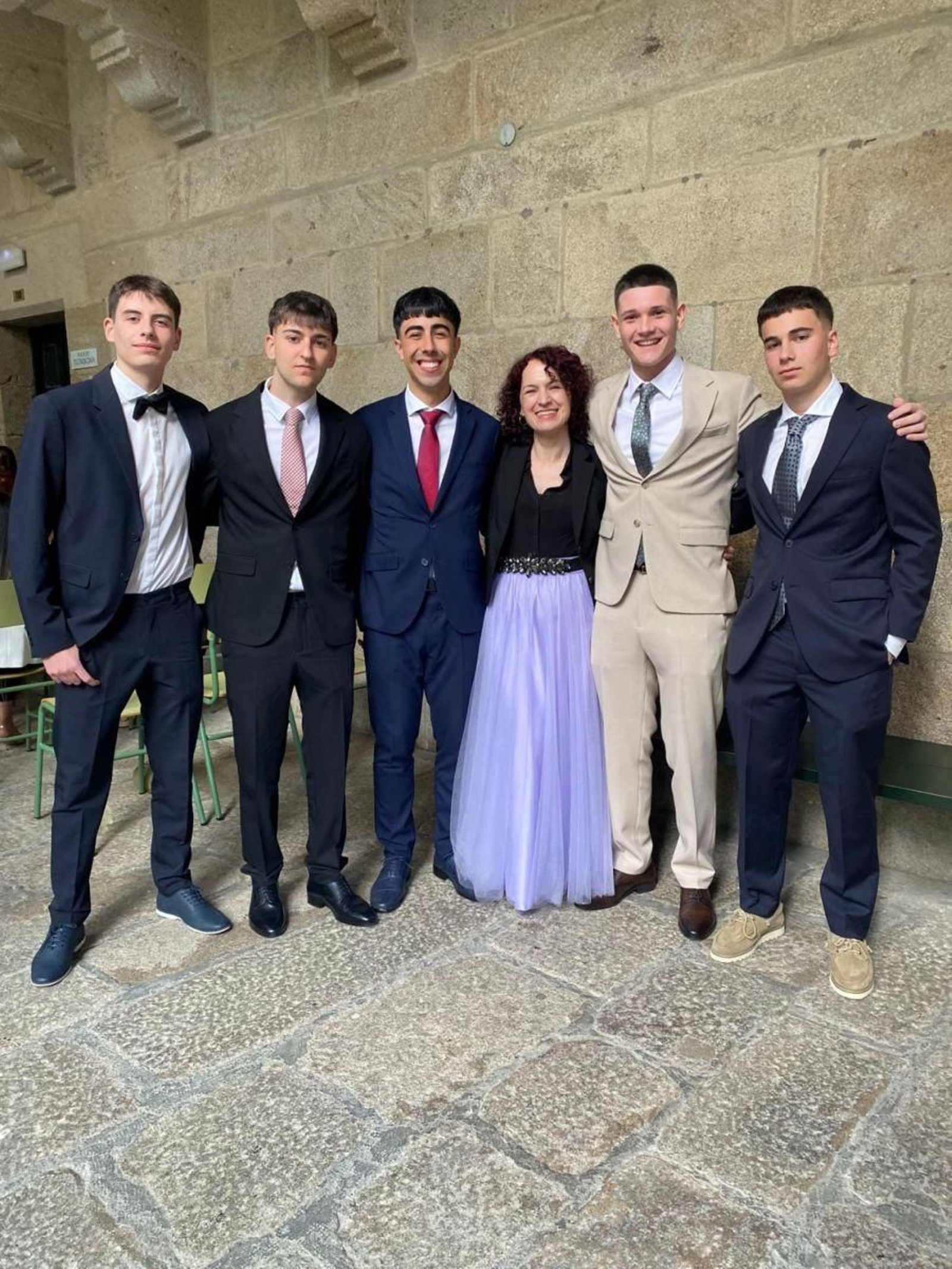 Jacobo, Gaél, Álex, Sandra, Alberto y Gonzalo.