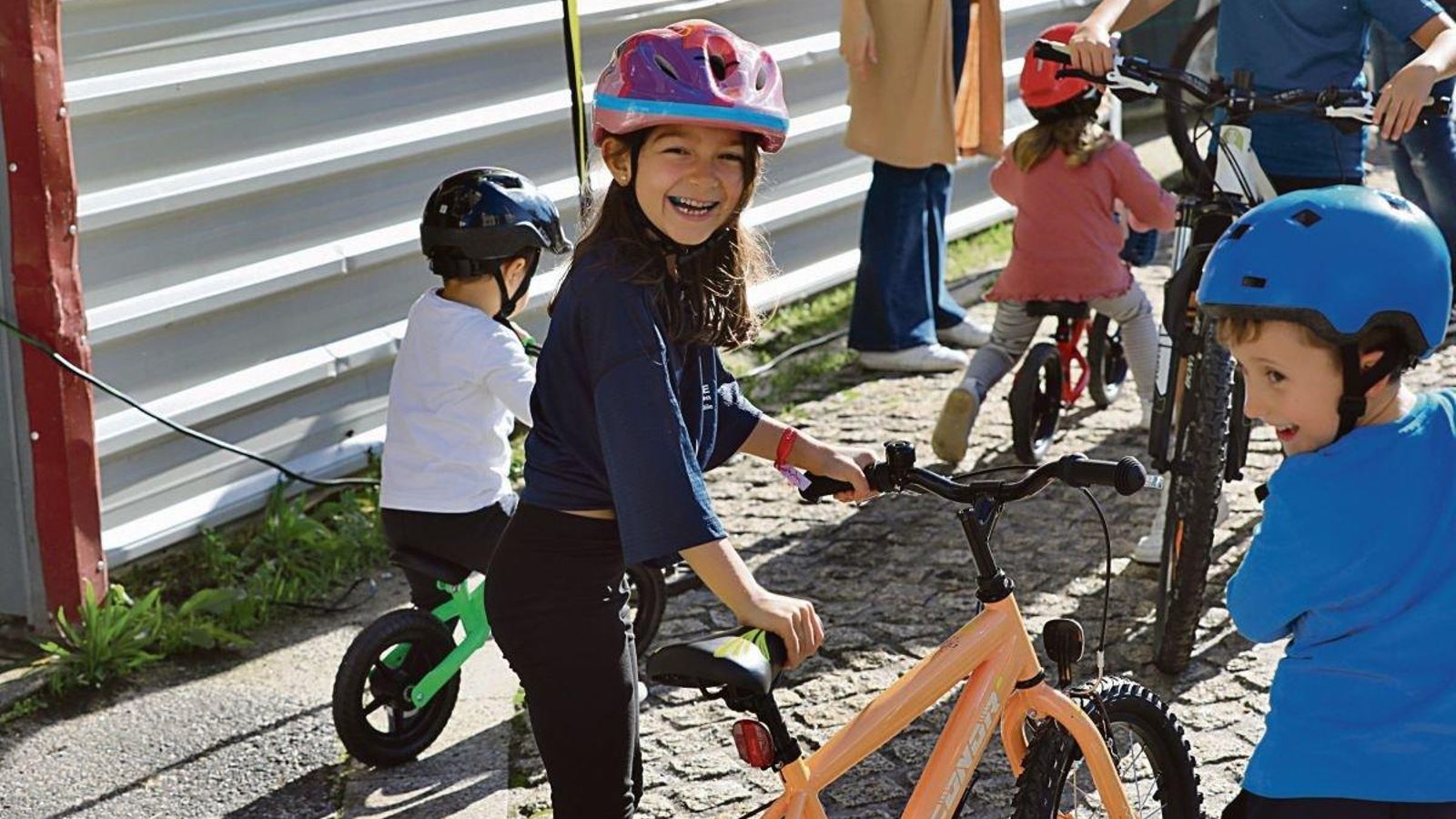 Una foto antes de lanzarse a pedalear.