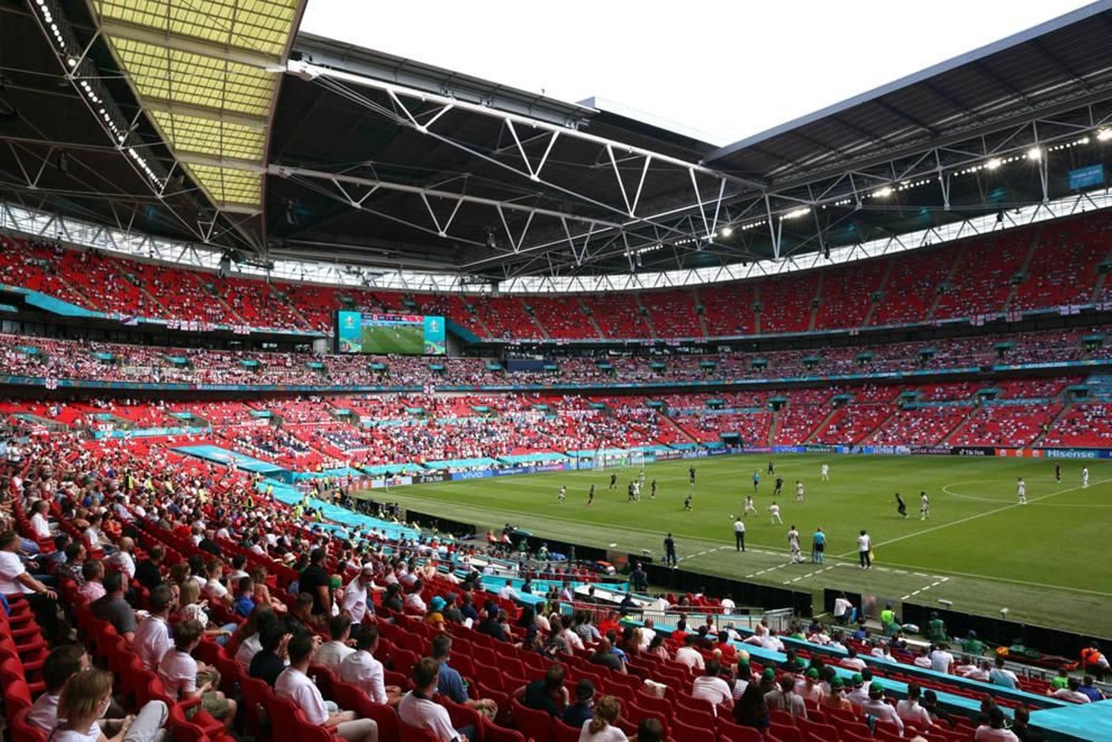 Wembley, en el partido Inglaterra-Croacia. // EFE