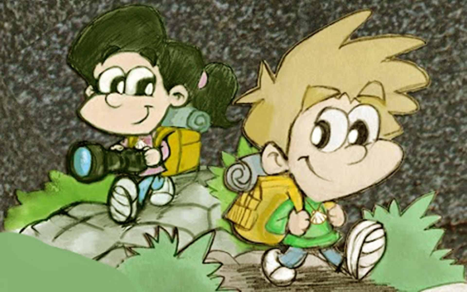 Iago y Peregrina, protagonistas de "Protexendo o Camiño"