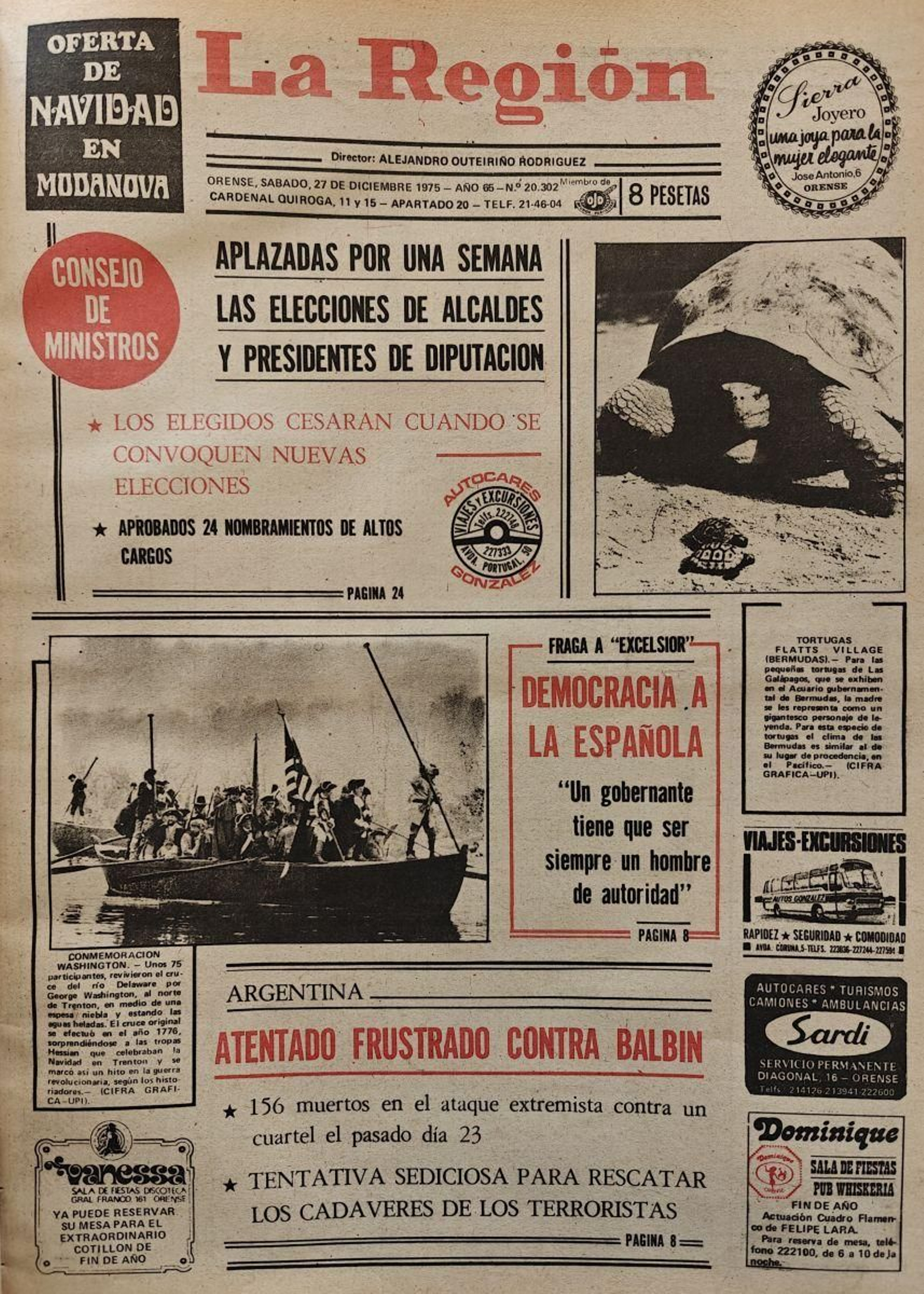 Primera página de 1975.