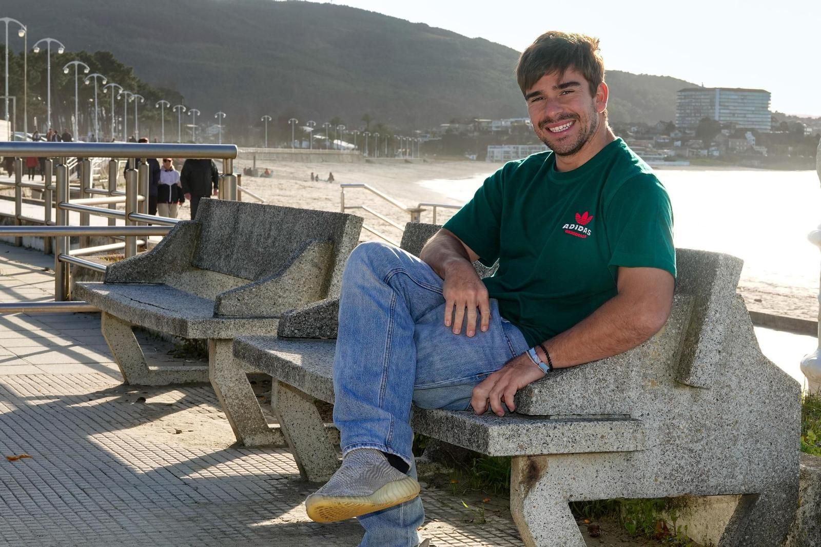 De la Puente, en Samil poco antes de volar hacia Australia.