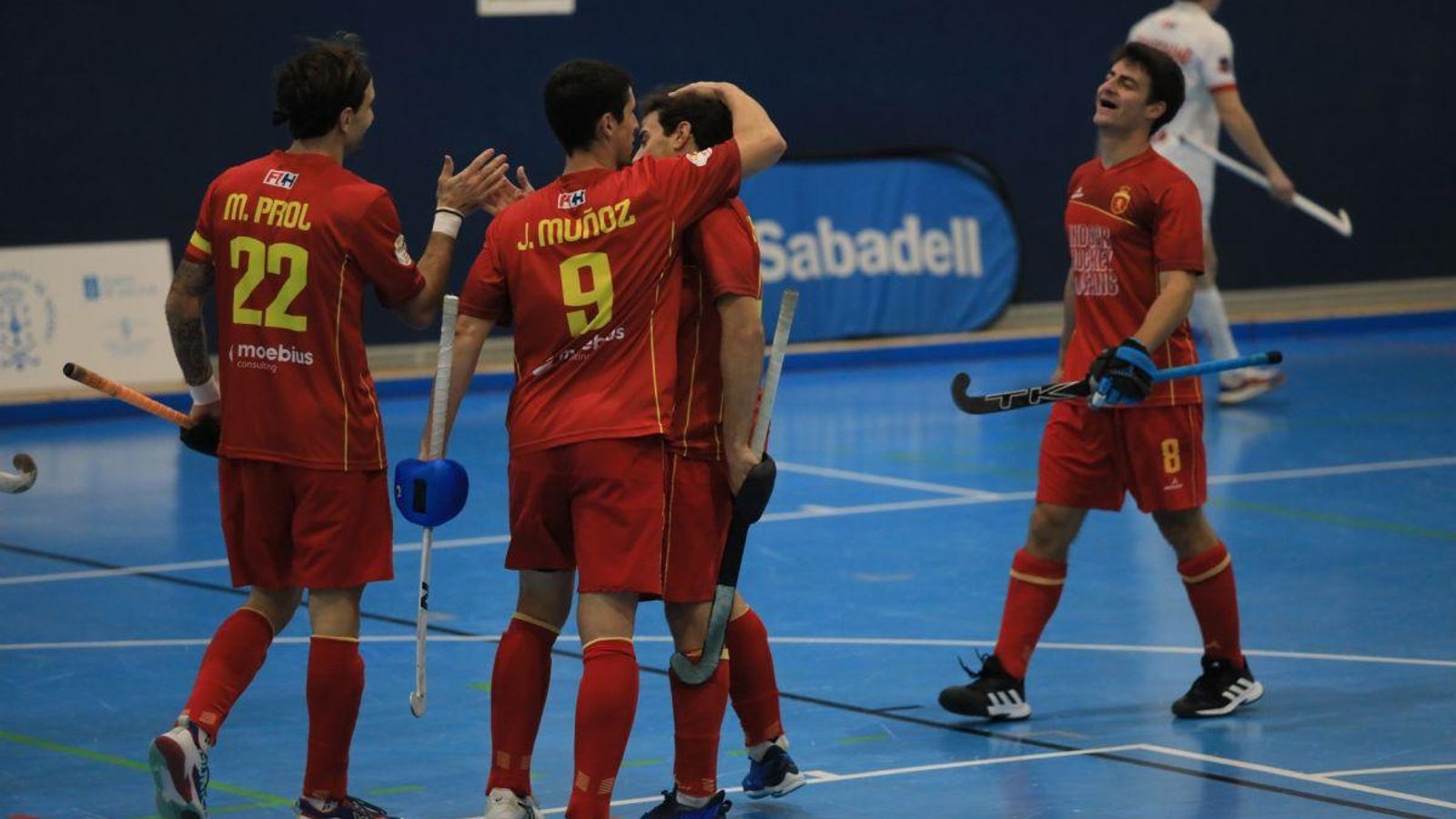 Los RedSticks celebran un gol.