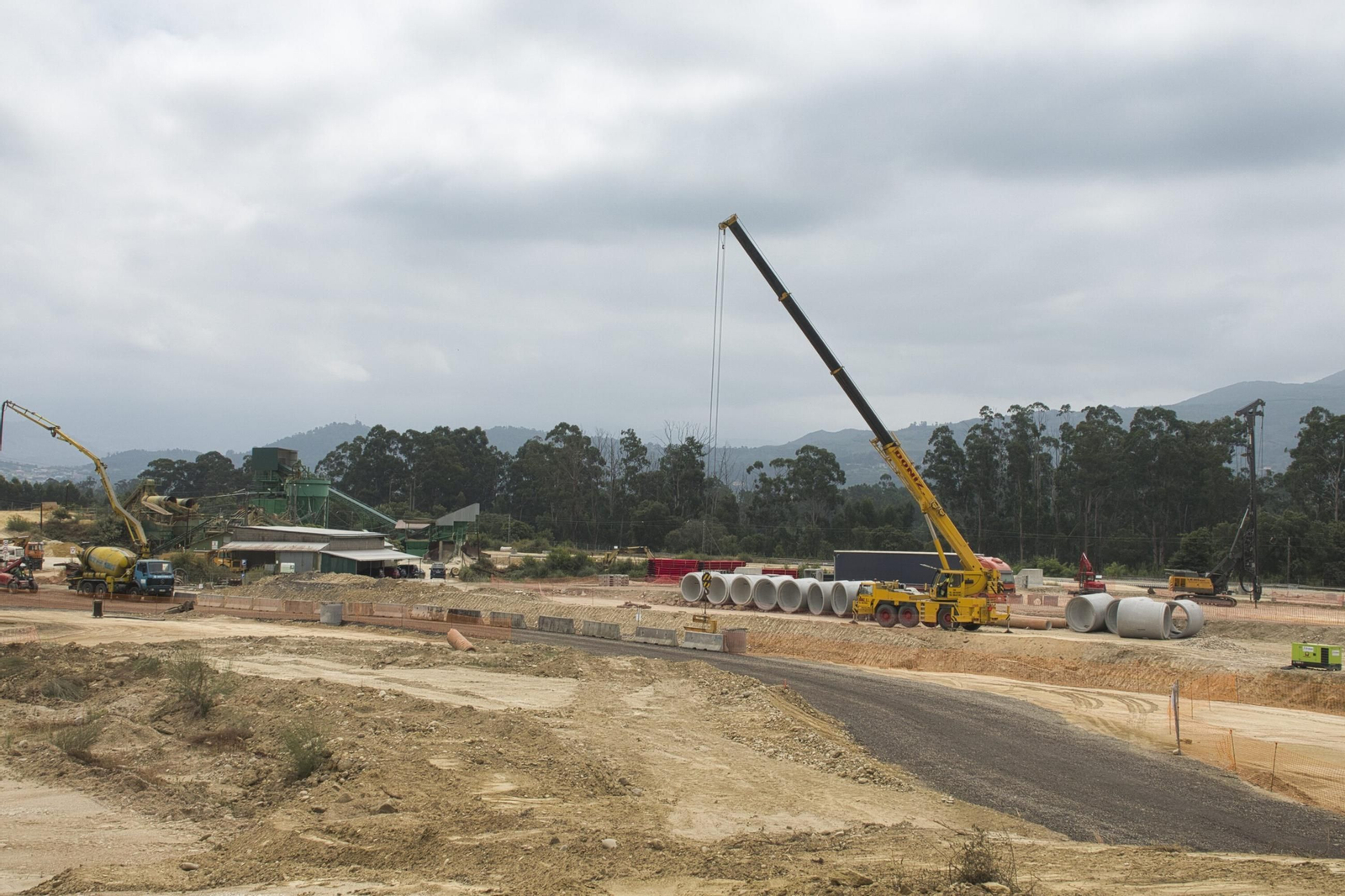 Imagen del archivo de las obras del apartadero ferroviario de la Plisan.