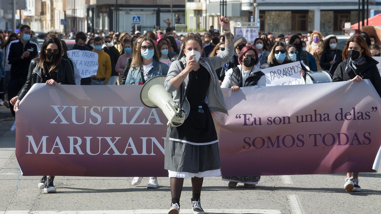 Varias mujeres participan en una manifestación en apoyo a las 87 mujeres que en 2019 fueron grabadas “sin autorización”