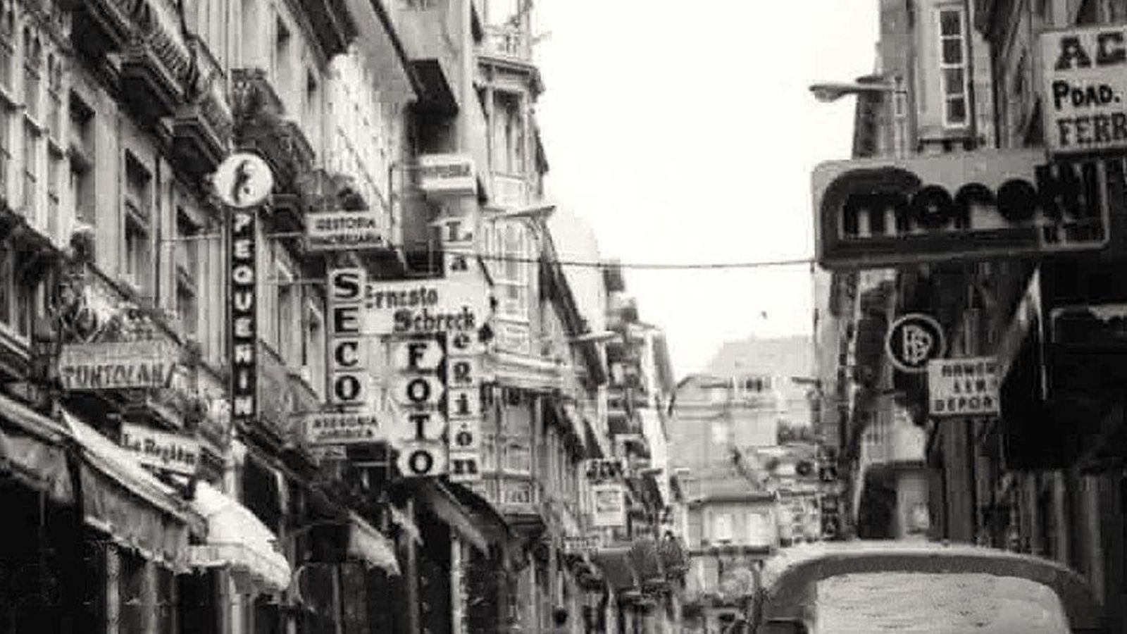 La Región, cando estaba na rúa Cardenal Quiroga, lado NO, hoxe Alejandro Outeiriño.