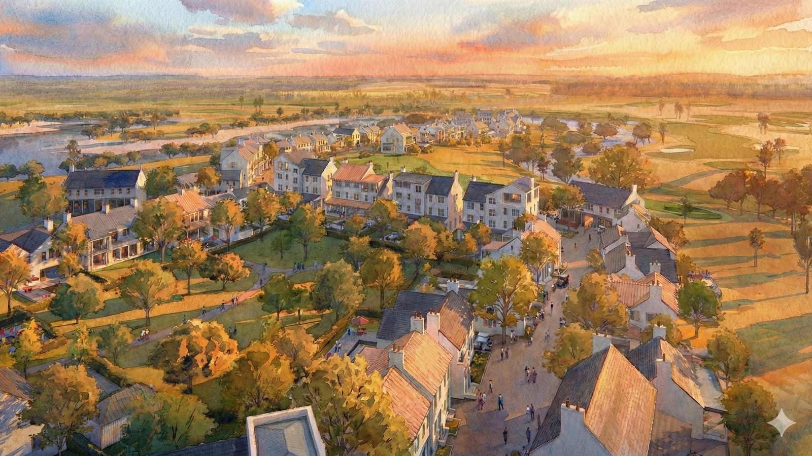 Dibujo del proyecto inmobiliario junto al nuevo campo de golf de Florida