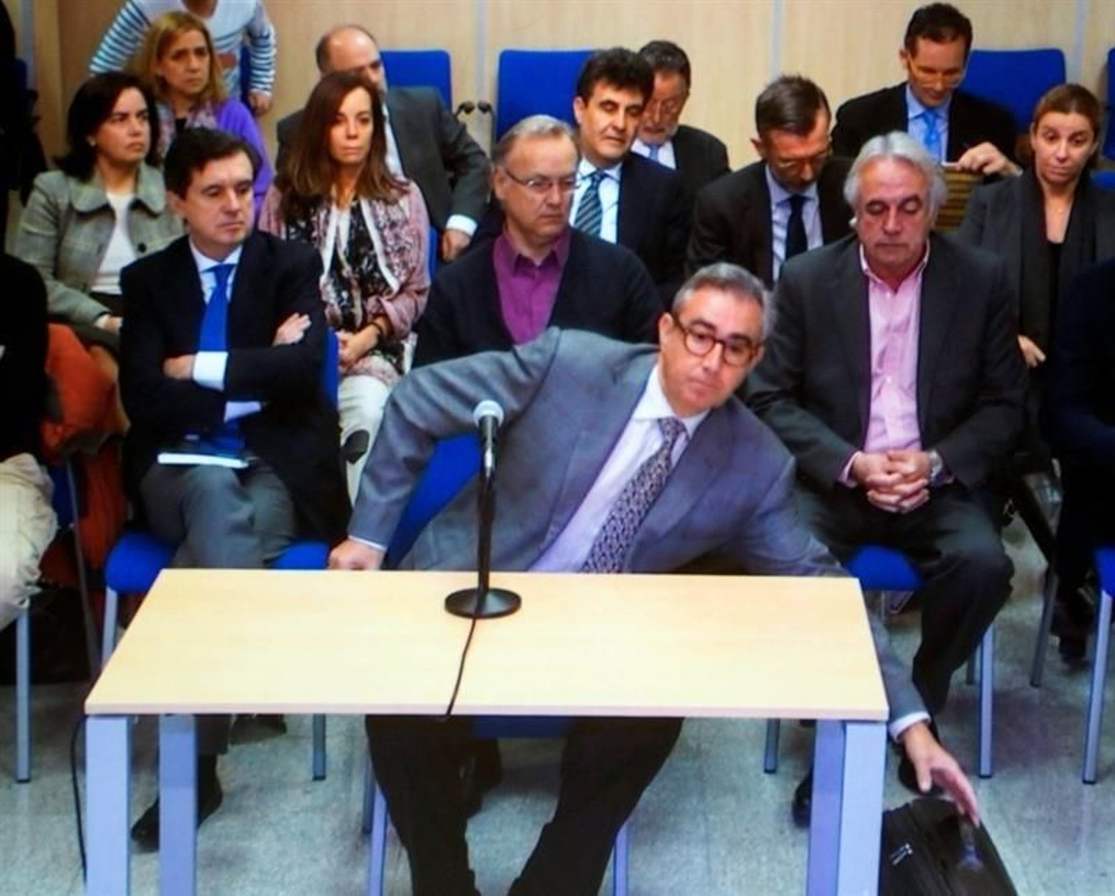 Diego Torres, exsocio de Iñaki Urdangarin en la sala del juicio.