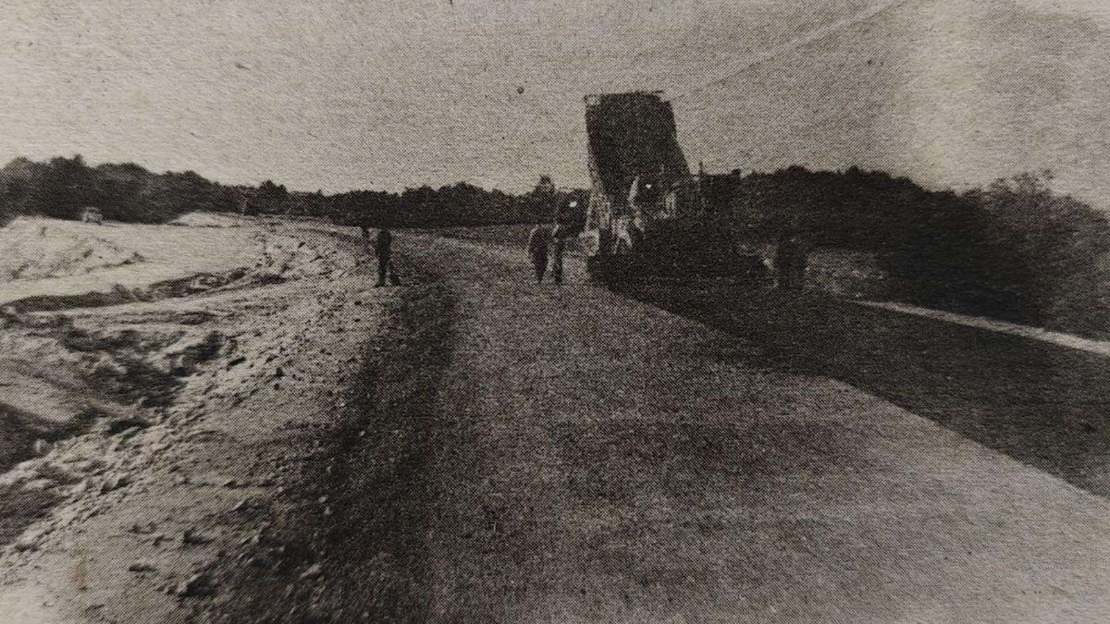 Obras en la nueva carretera Orense-Xinzo.