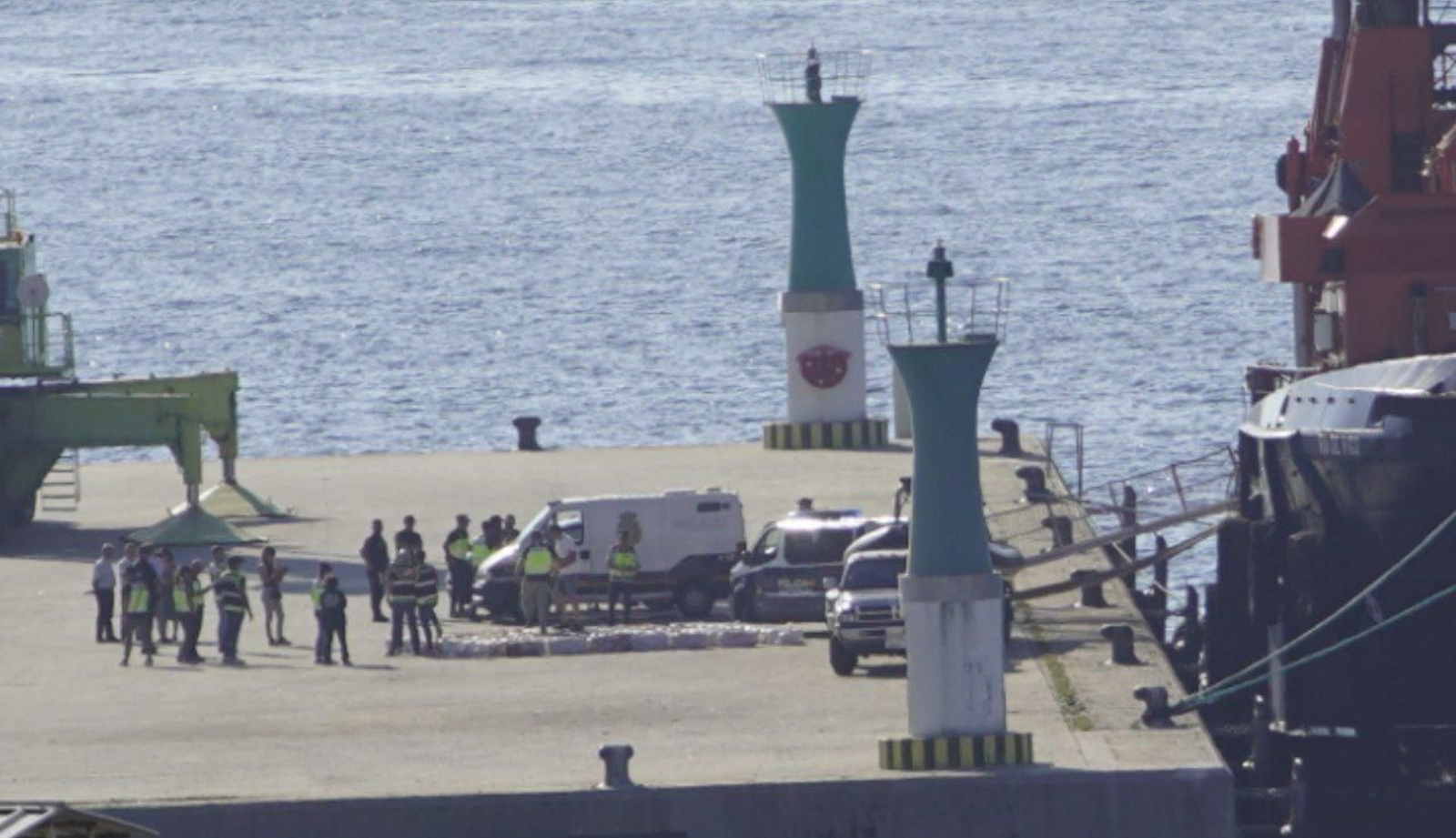 El ajilo de más de 2 toneladas incautado la semana pasada en el puerto de Vigo. // J.V. Landín