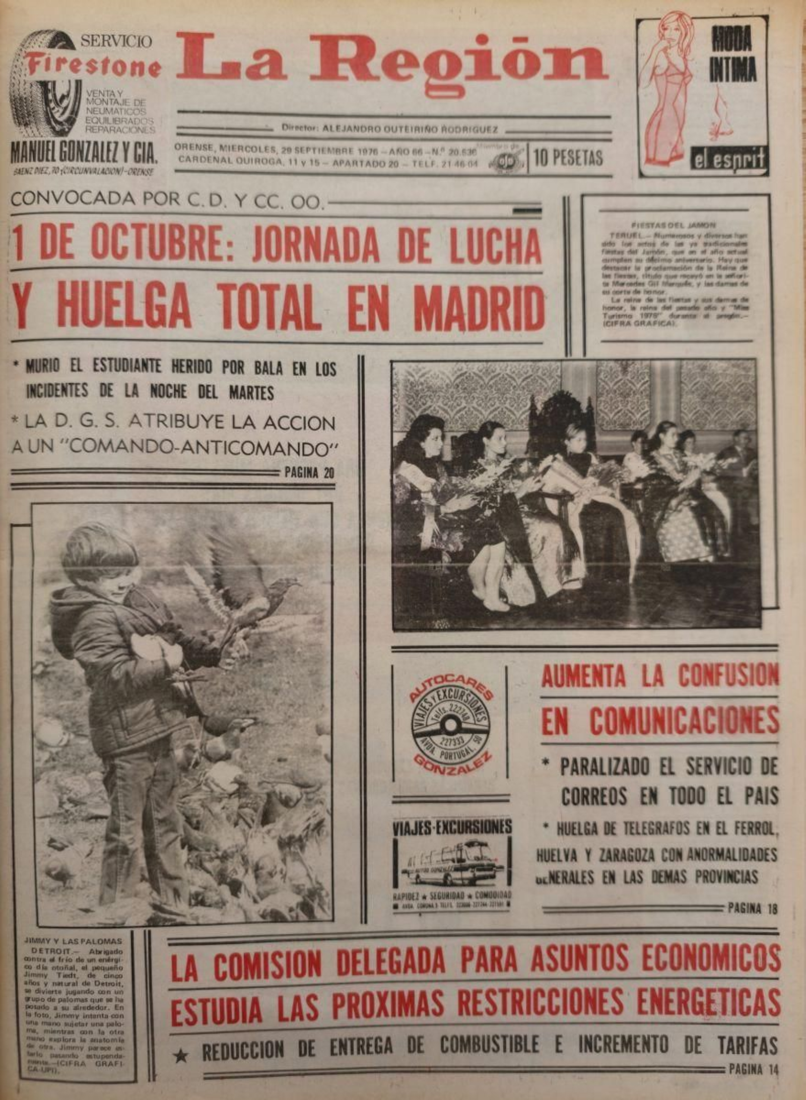 La primera 29 de septiembre 1976.