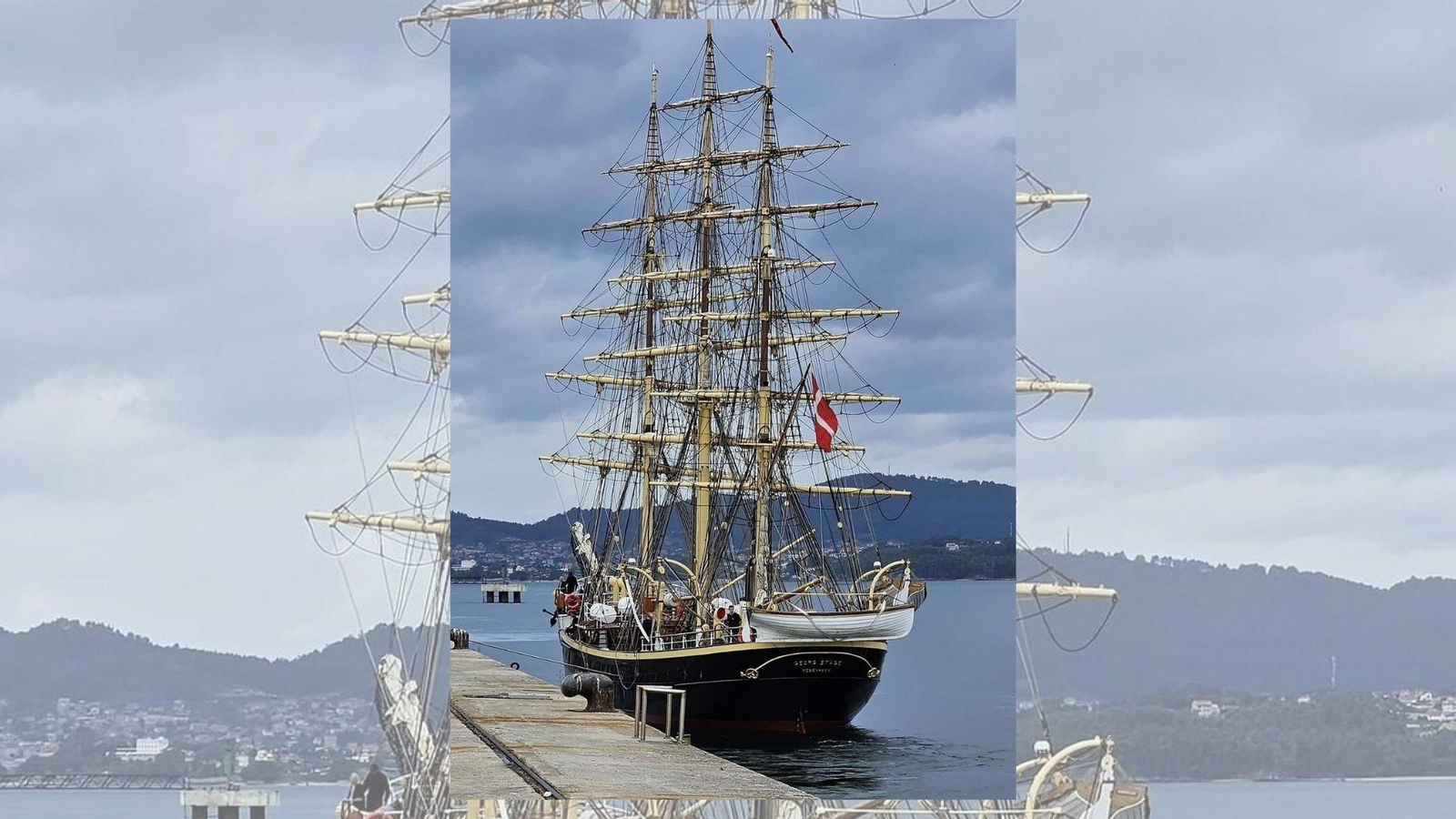 Buque escuela danés 'Georg Stage'. // Puerto de Vigo