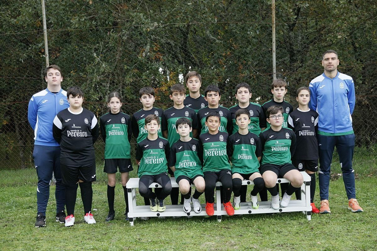 El alevín A del CD Pereiro, el domingo en el campo de A Carabina.