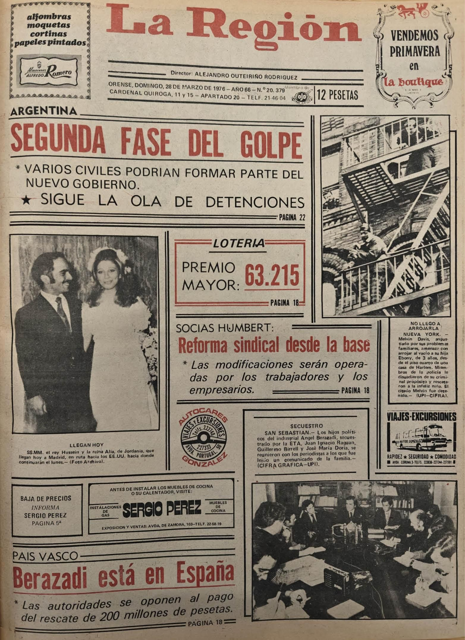 Primera página de 1976.