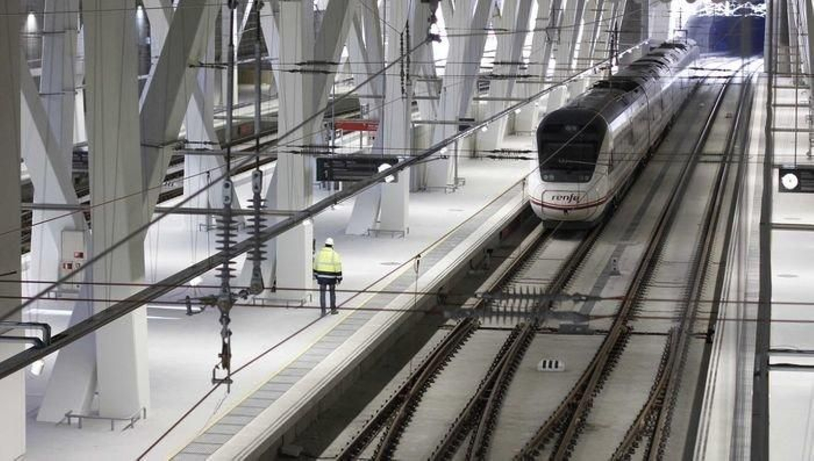 La estación de Urzaiz, durante el periodo de pruebas.