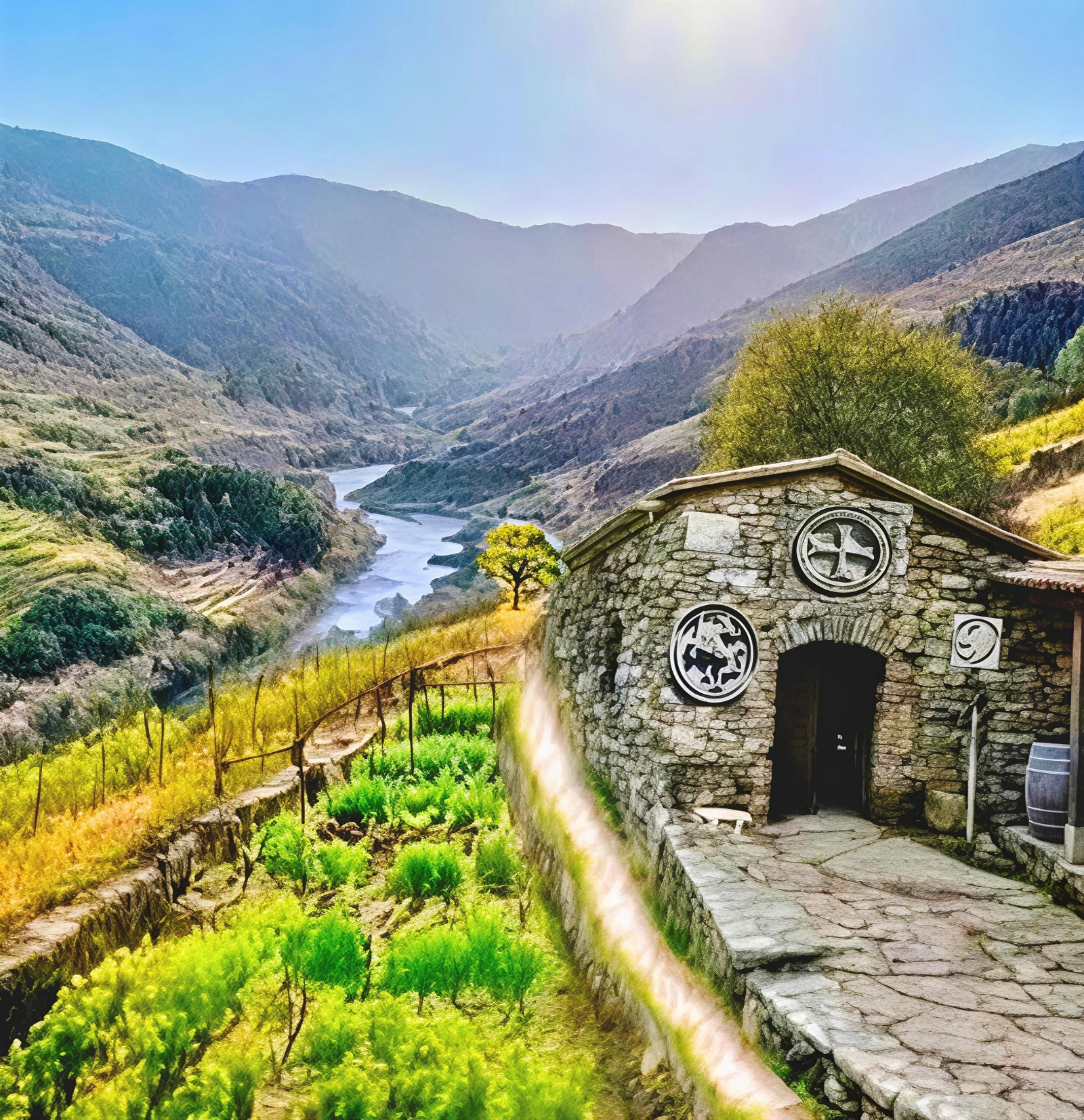 Recreación de la casa que fue la de la Asamblea en la aldea de Ramuín