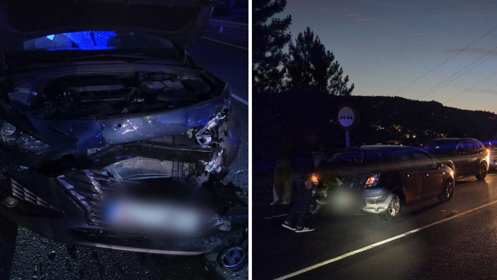 El estado de los vehículos tras el accidente en Barbadás