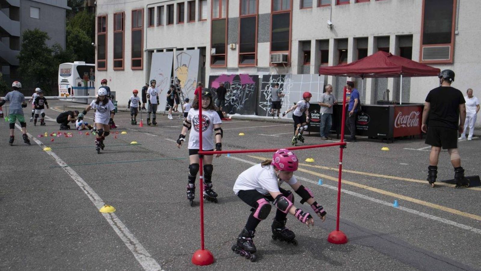 El Roller Ourense realizó una exhibición de patinaje.