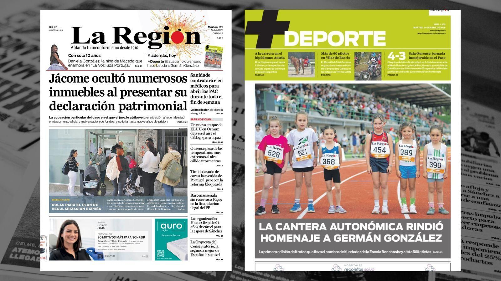 Las portadas de La Región