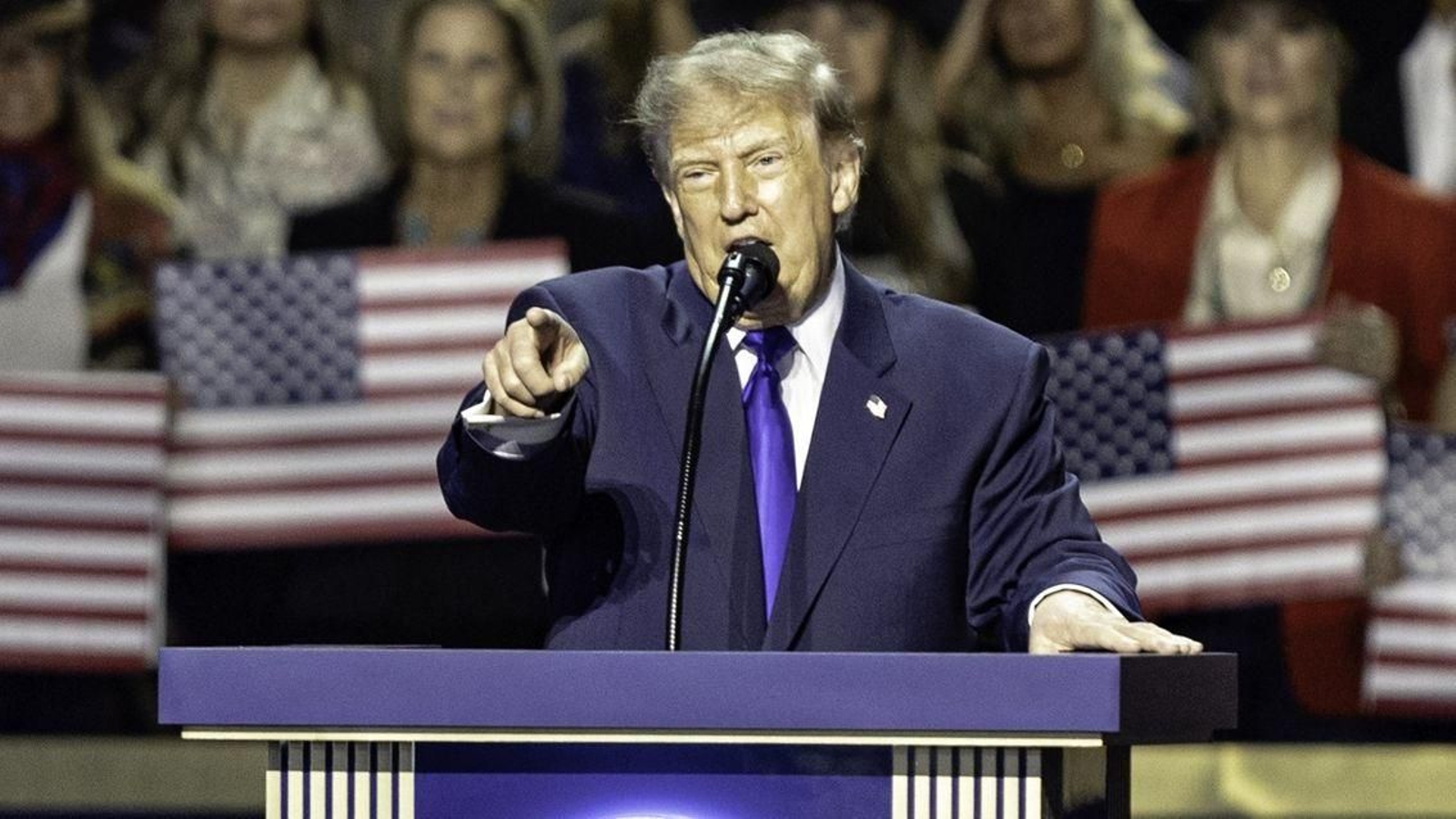 Donald Trump, presidente de EEUU, en un mitin reciente.