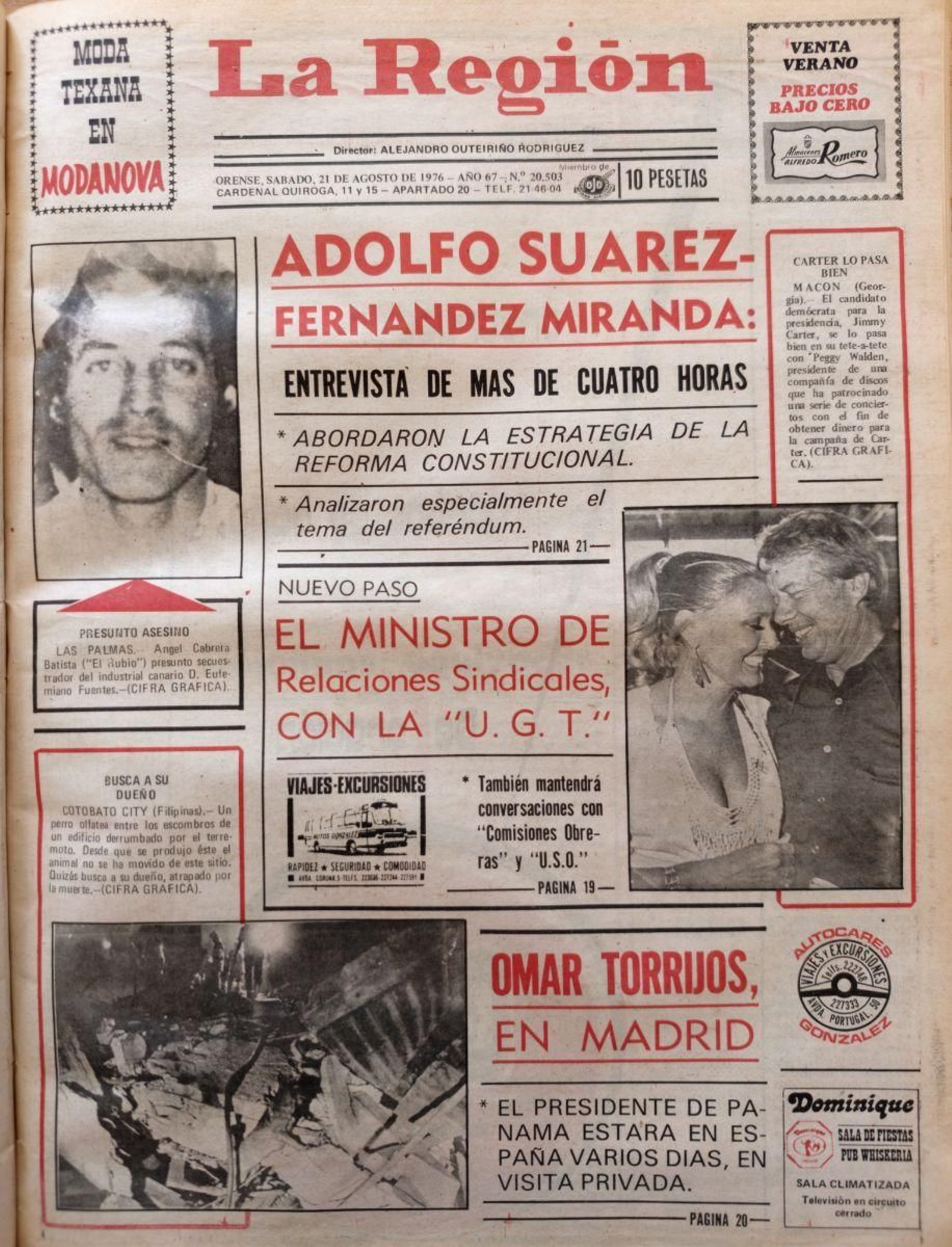 Primera página de 1976.