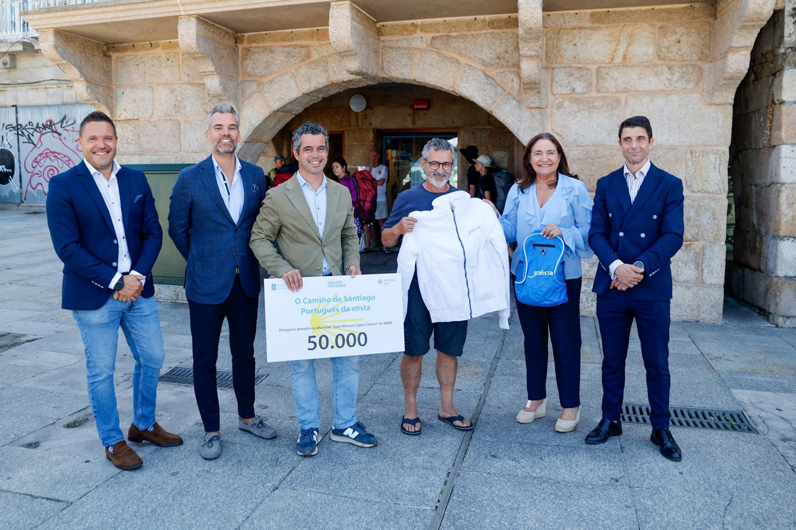 De izquierda a derecha, Rubén Pérez, Daniele Provezza, Marcos Gómez Román, Mario Rodrigues, Ana Ortiz e Iván Iglesias.