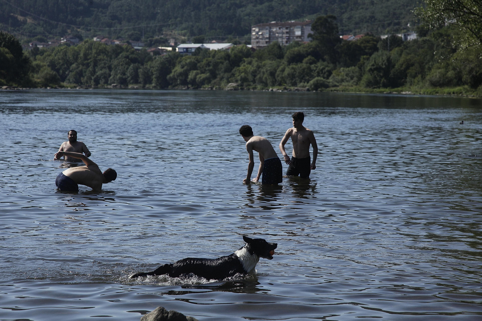 Lunes tórrido en Ourense. // Miguel Ángel