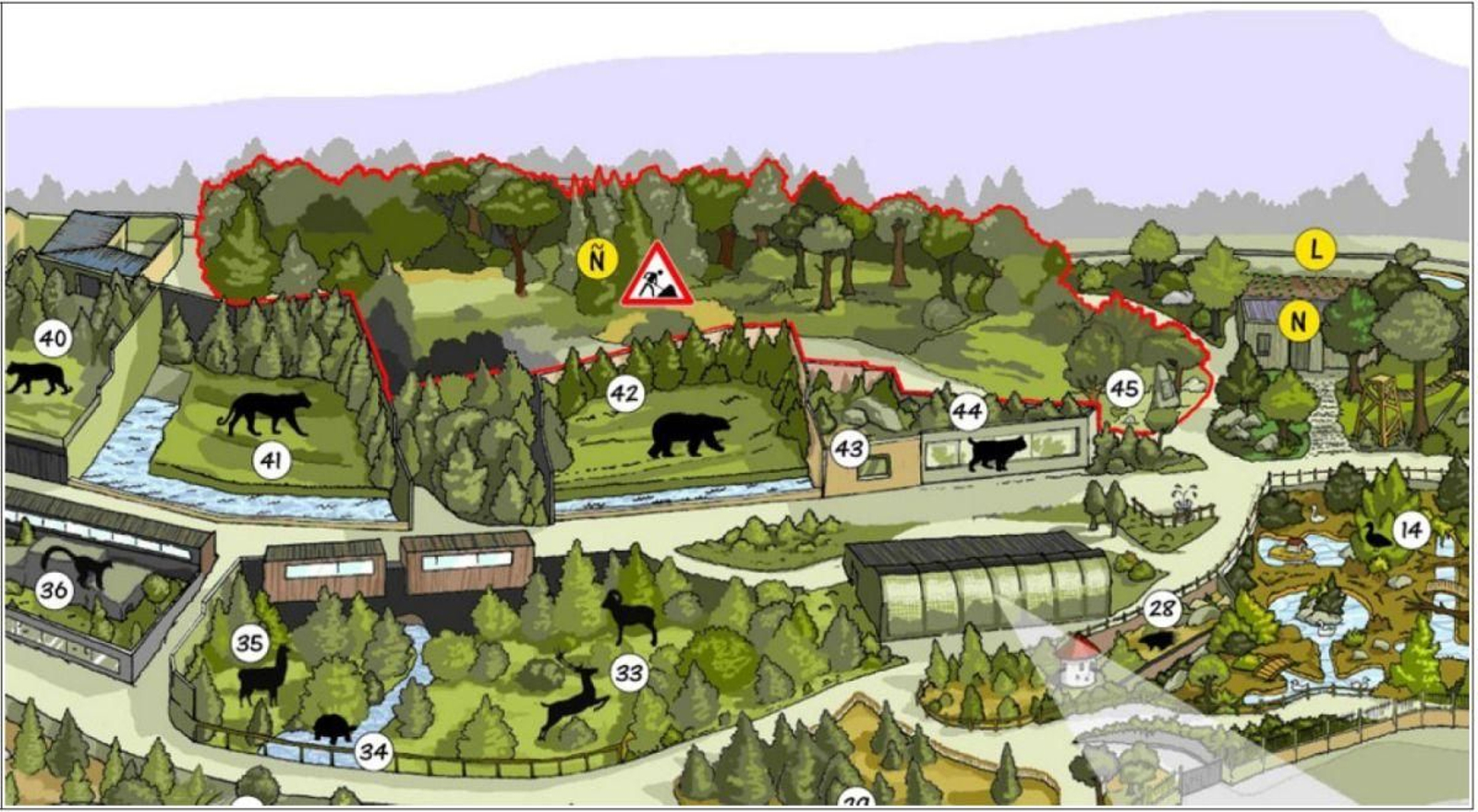 En la parte superior de Vigozoo ya comenzaron las obras para el planetario y el mirador a la Ría.