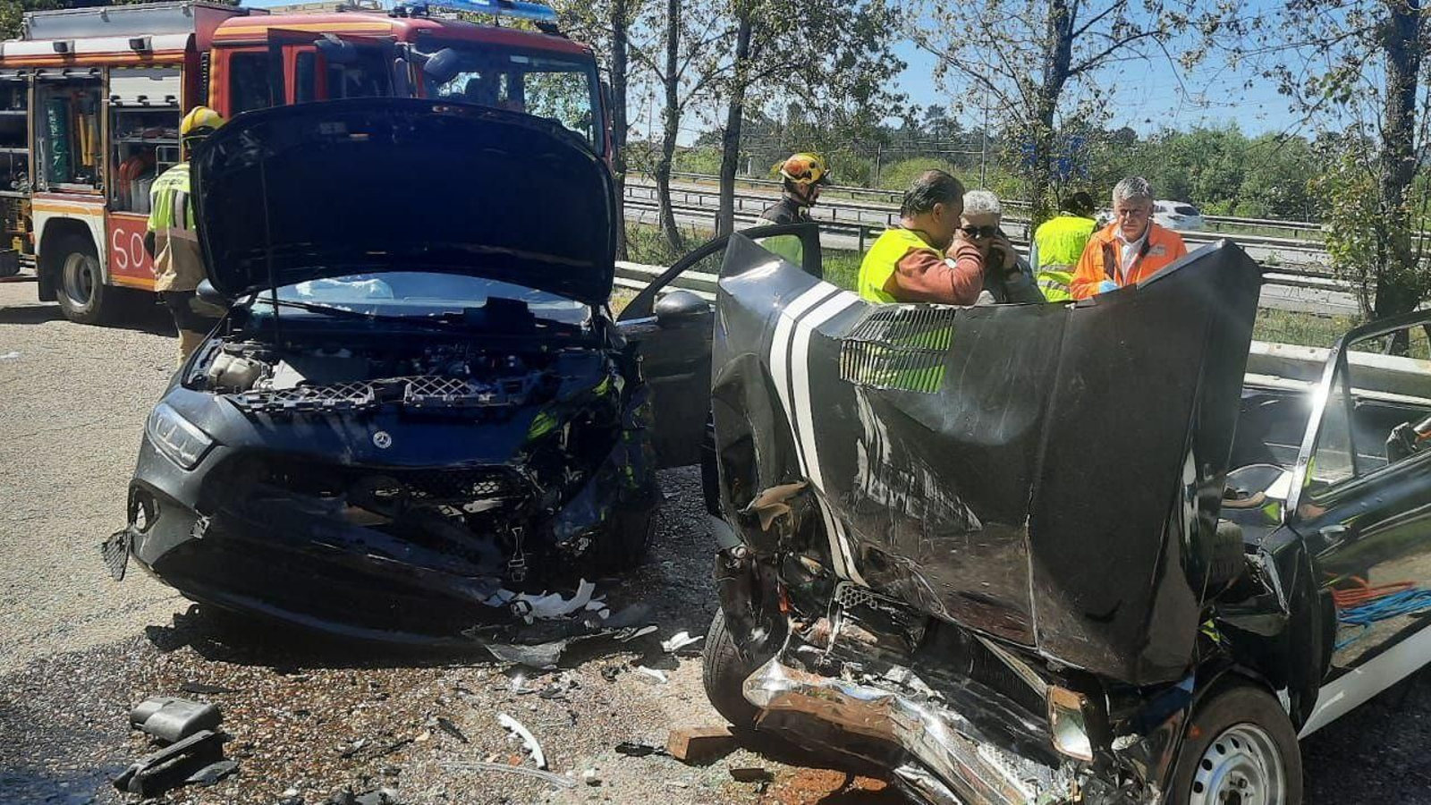 Los dos vehículos accidentados.