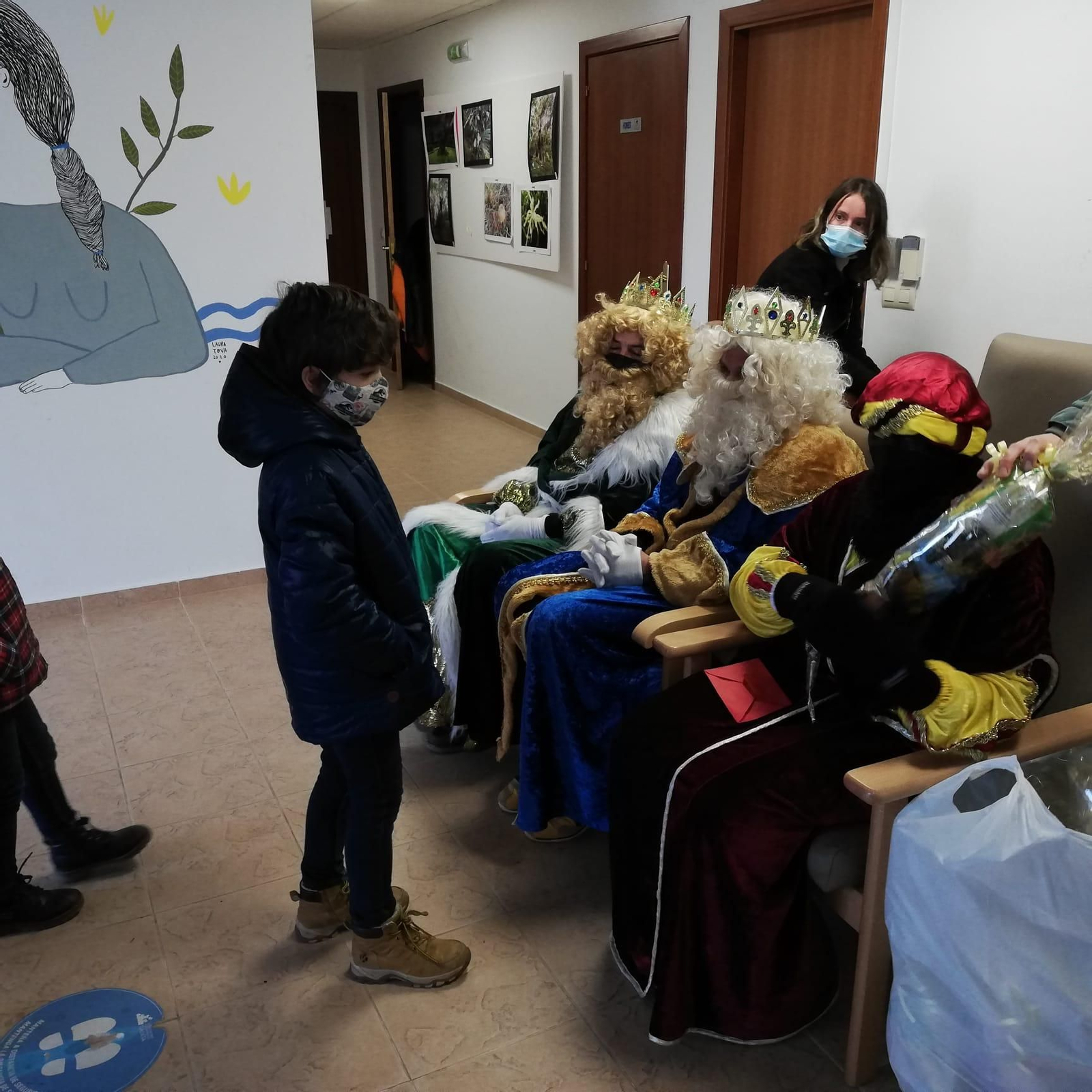 Los Reyes llegaron a Riós por la tarde.