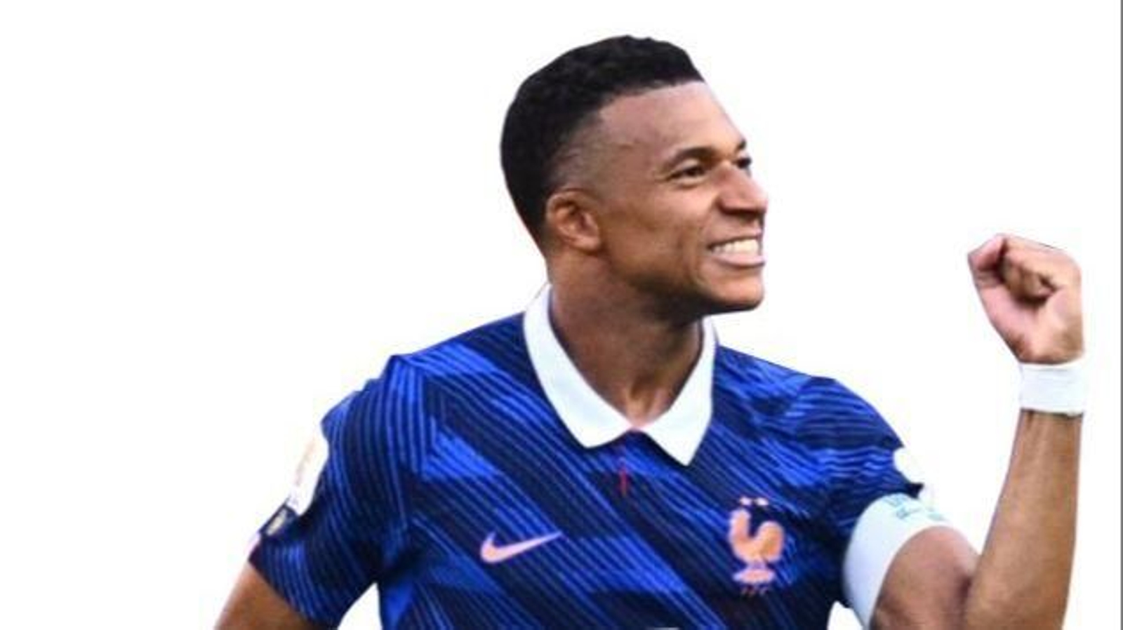 Kylian Mbappé  celebra el gol de la victoria ante Paraguay.