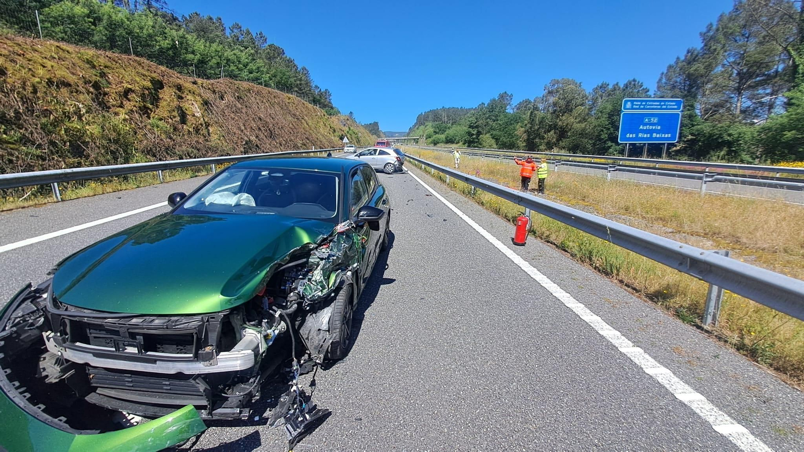 Accidente en la A-52 a la altura de Ribadavia.