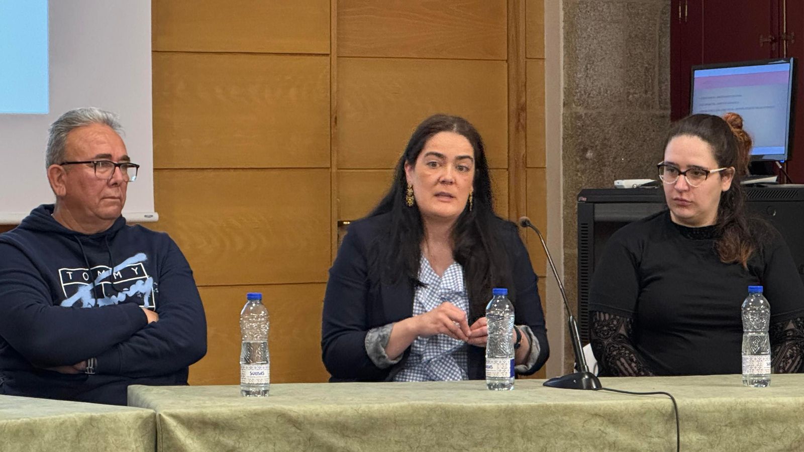 Jaime Vispo, Elena Tourón y Hilda Fernández.