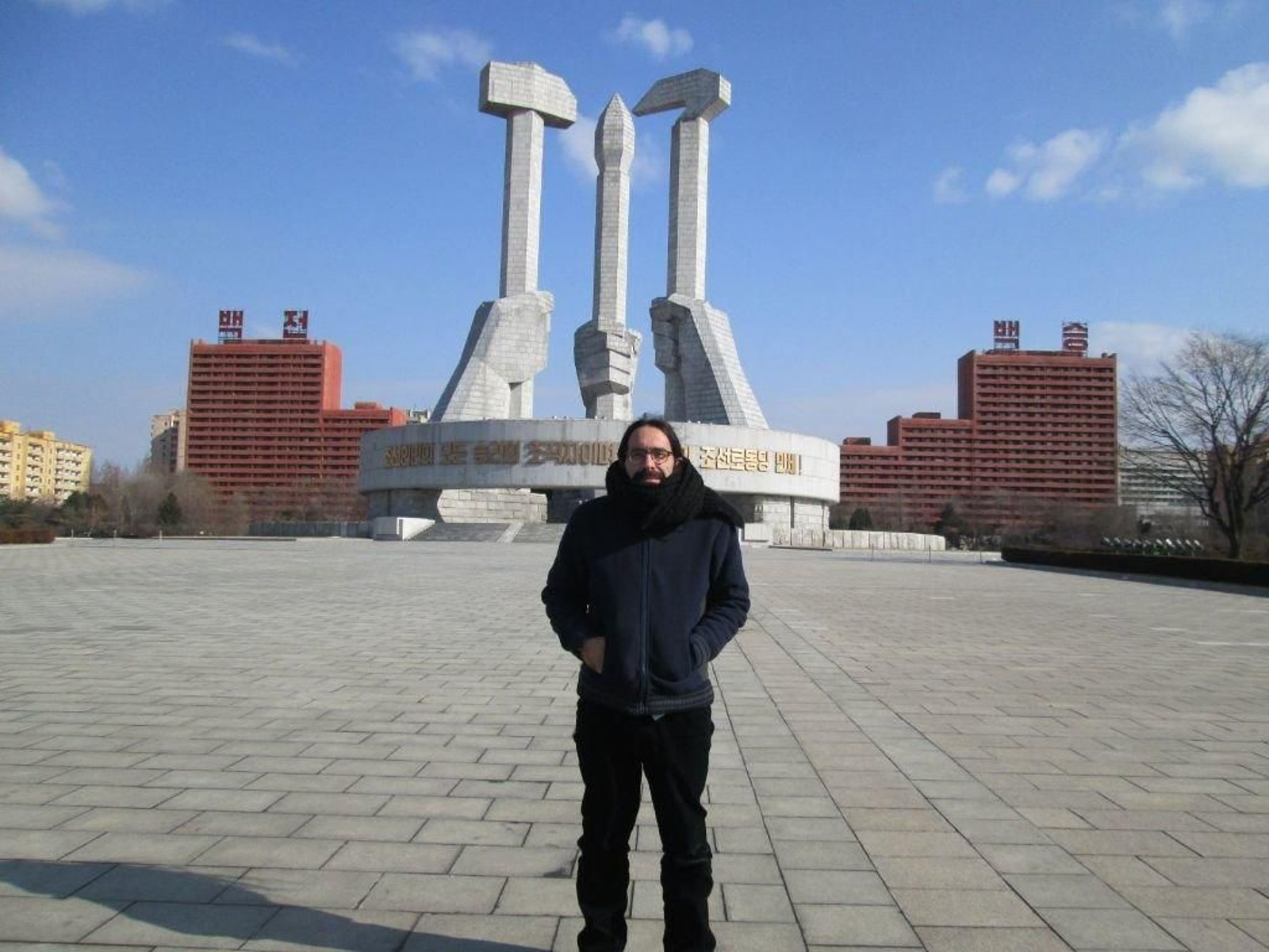 Una imagen de su viaje a Corea del Norte.