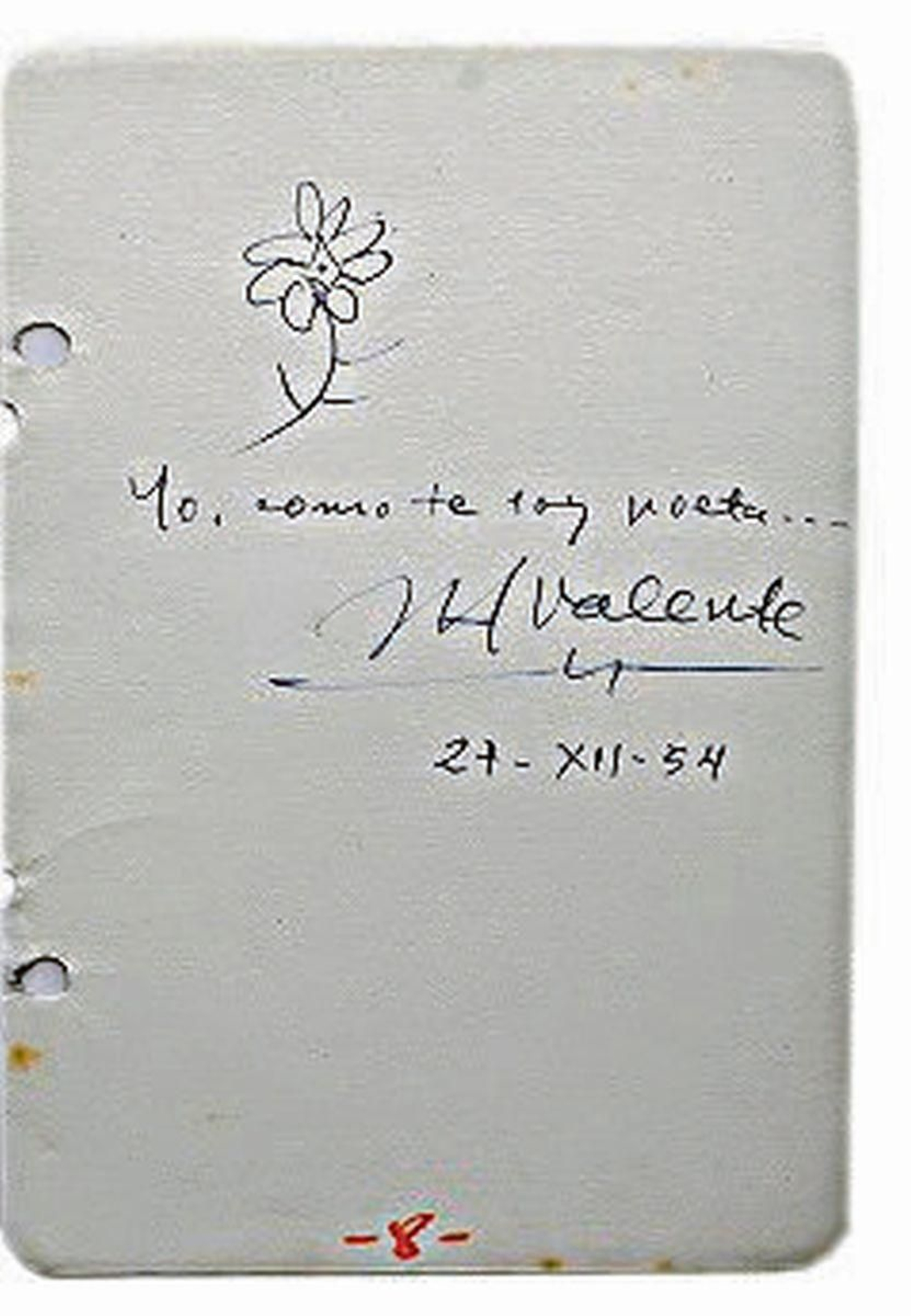 El poeta José Ángel Valente recurre a una expresión  muy ourensana cuando escribe en su dibujo: “Yo como te soy poeta…” 1954.