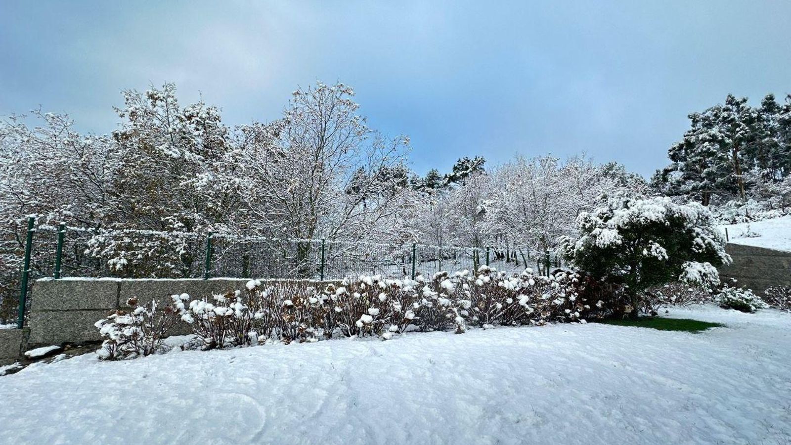 Galería | La nieve da la bienvenida al invierno en A Cañiza