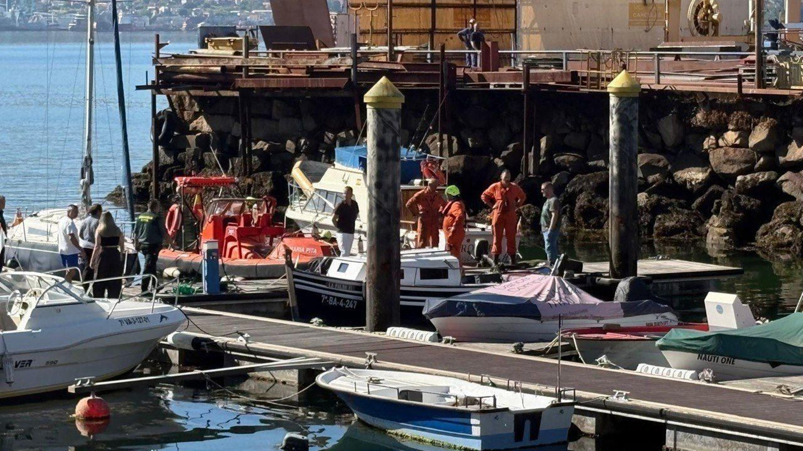 Operativo de rescate en Moaña.