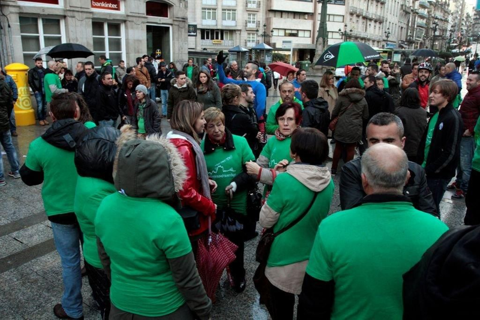 Momento de la concentración, ayer en Príncipe.