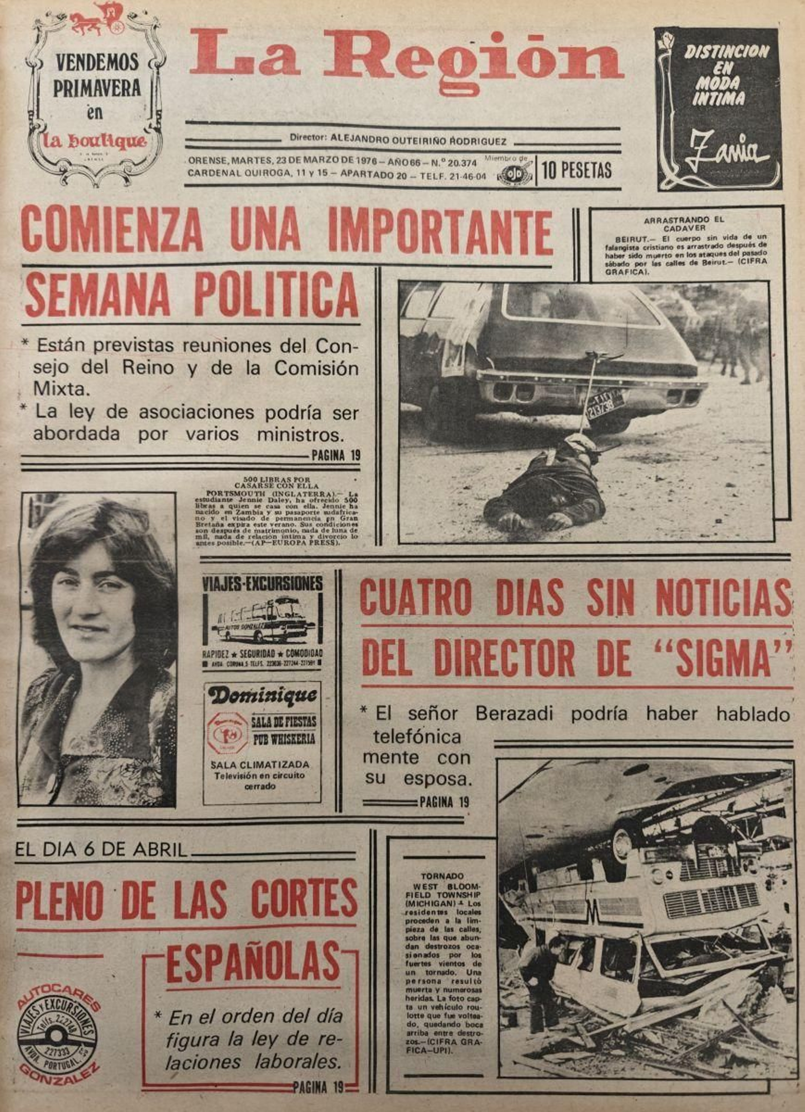 La primera 23 de marzo 1976.