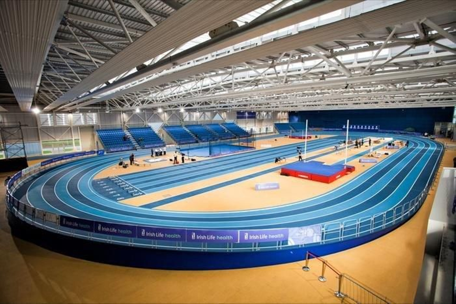 Imagen de la maqueta de la pista cubierta de atletismo en Expourense.