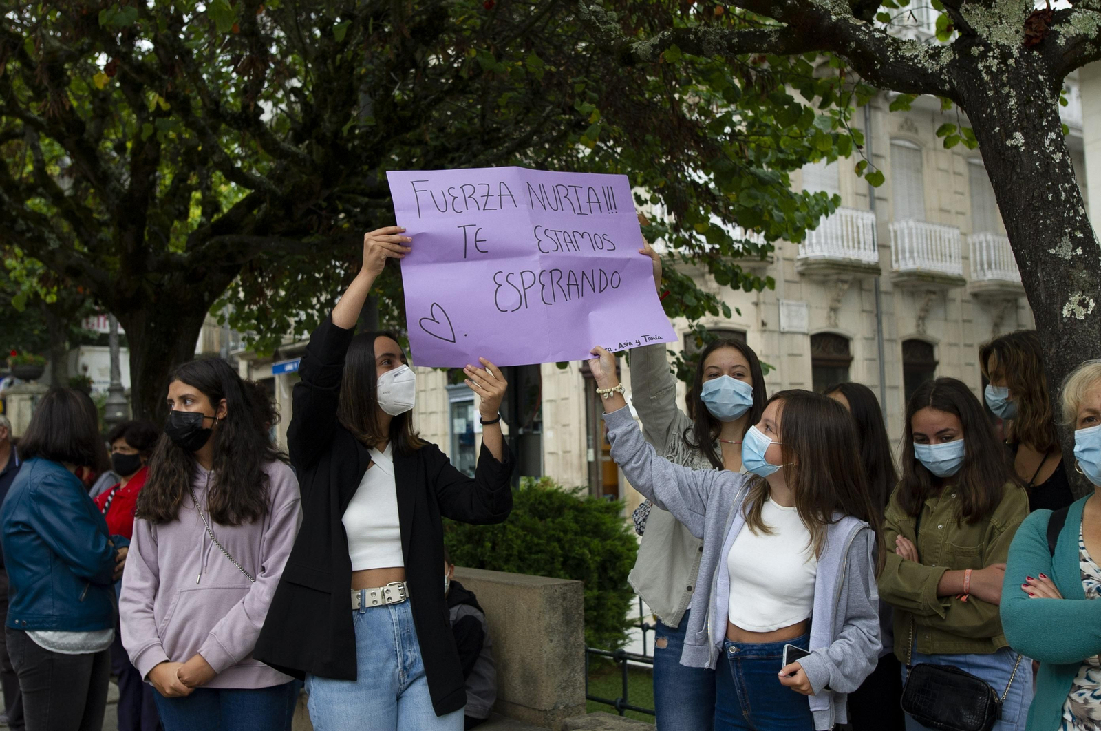 Concentración en Carballiño el pasado 11 de septiembre. (Fotos: Martiño Pinal)
