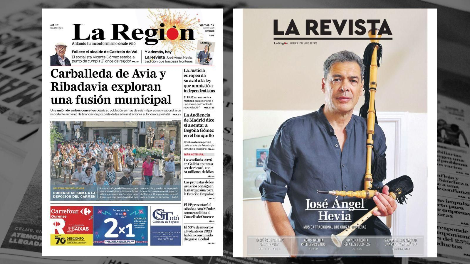La portada de La Región de este viernes.