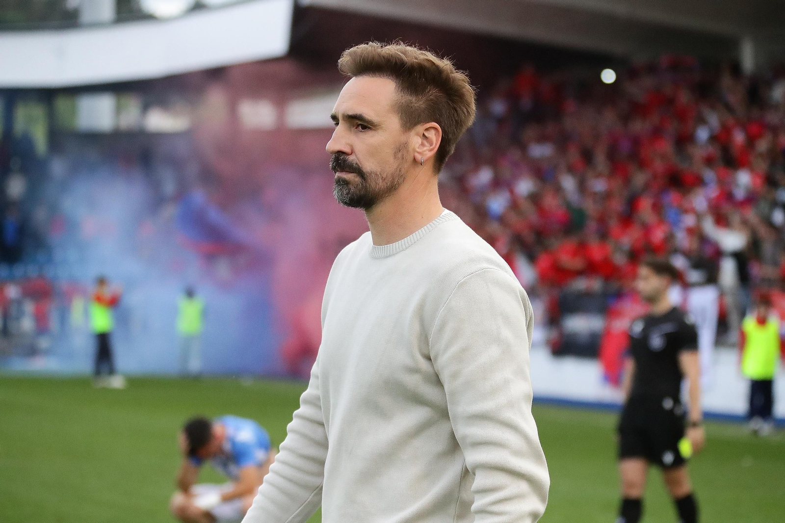 Borja Fernández en un partido de la UD Ourense.