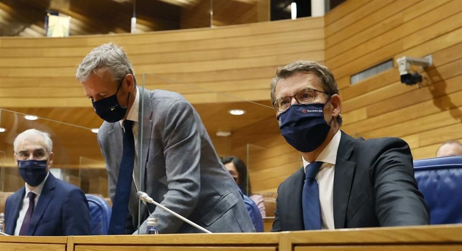 Feijóo y Rueda, durante el Parlamento.
